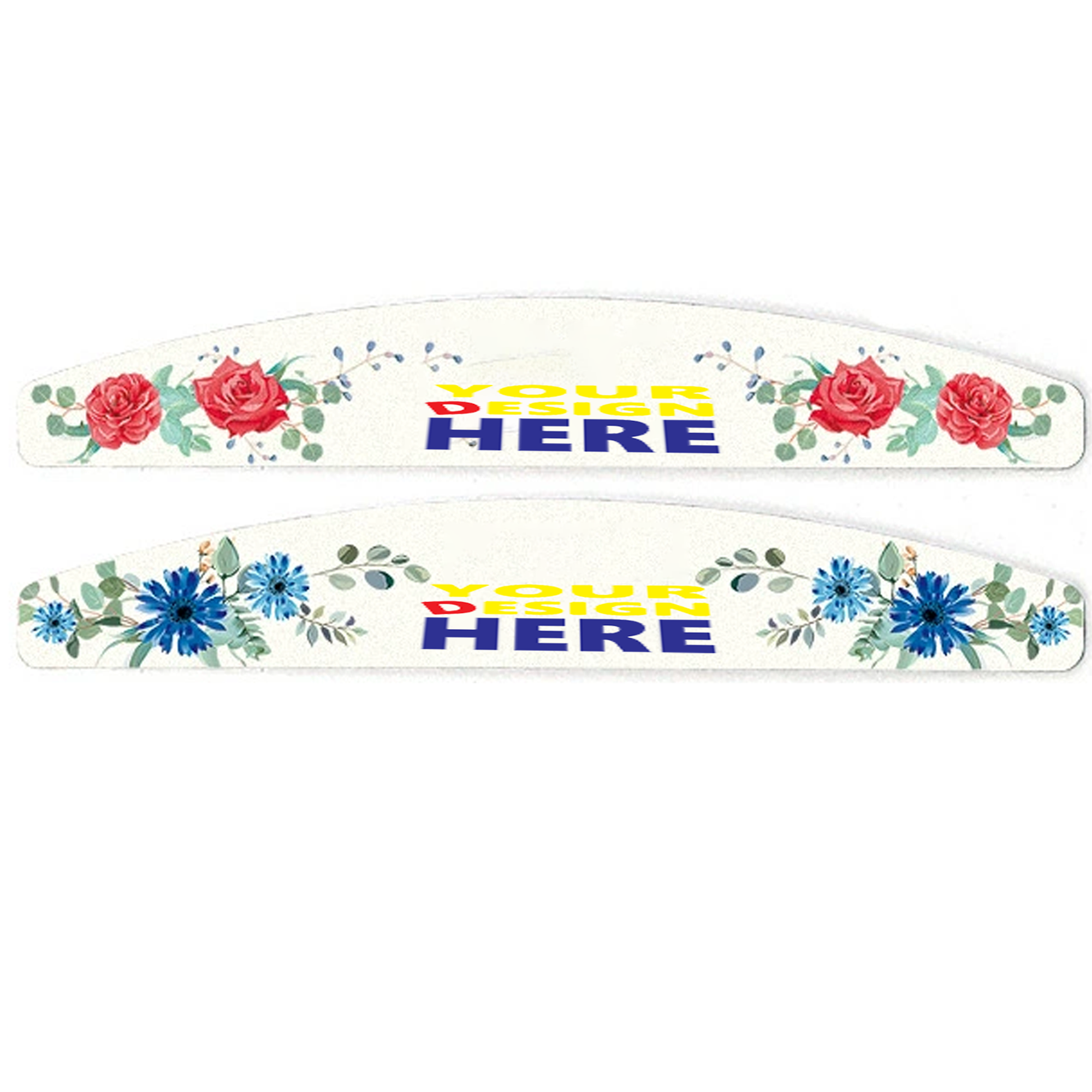 White Sandpaper Nail Files Custom Full Color 4