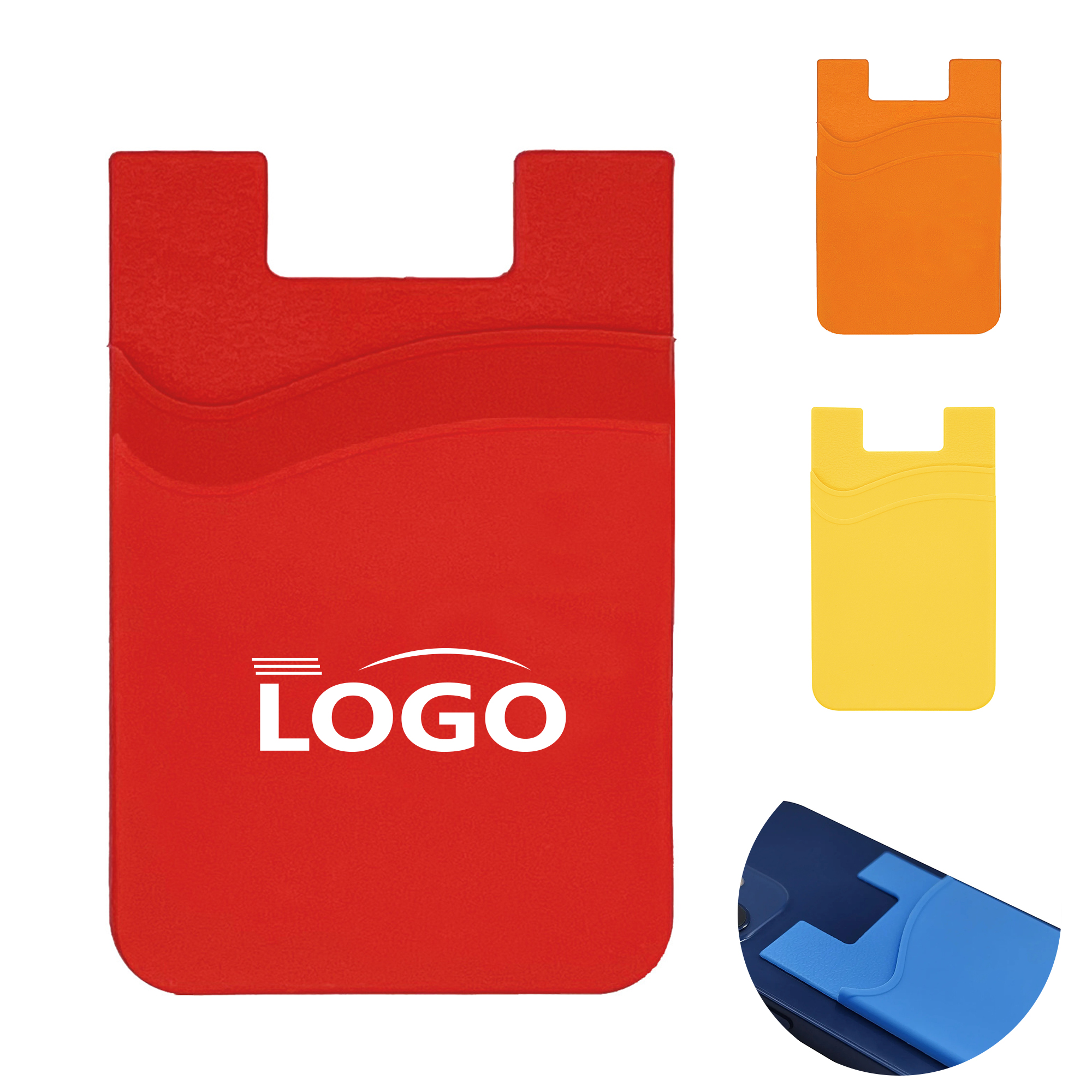 Silicone Phone Card Holder with Adhesive for Travel Ease 3