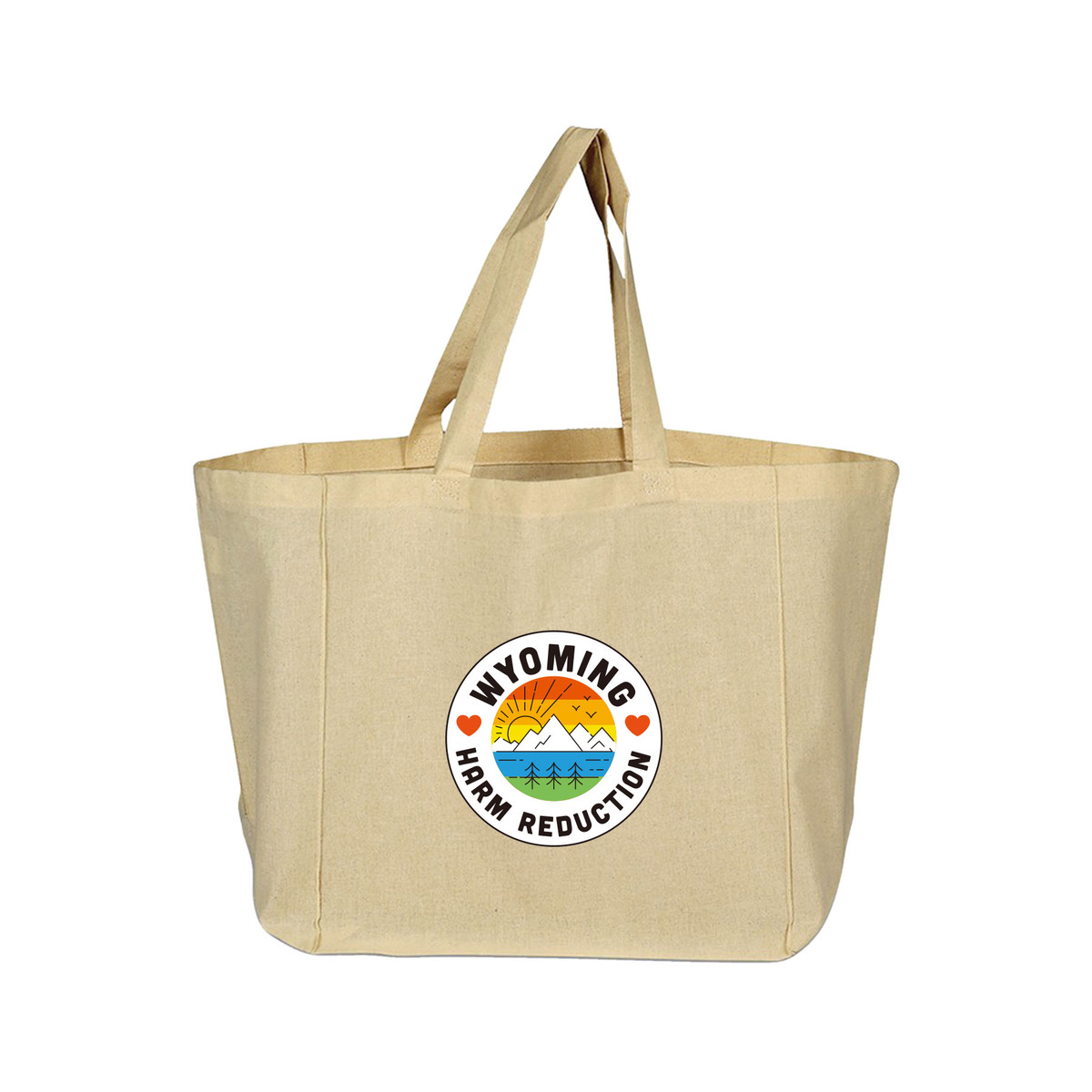 6 oz. 100% Natural Cotton Sheeting Travel Tote Bag w/ Bottom Gusset