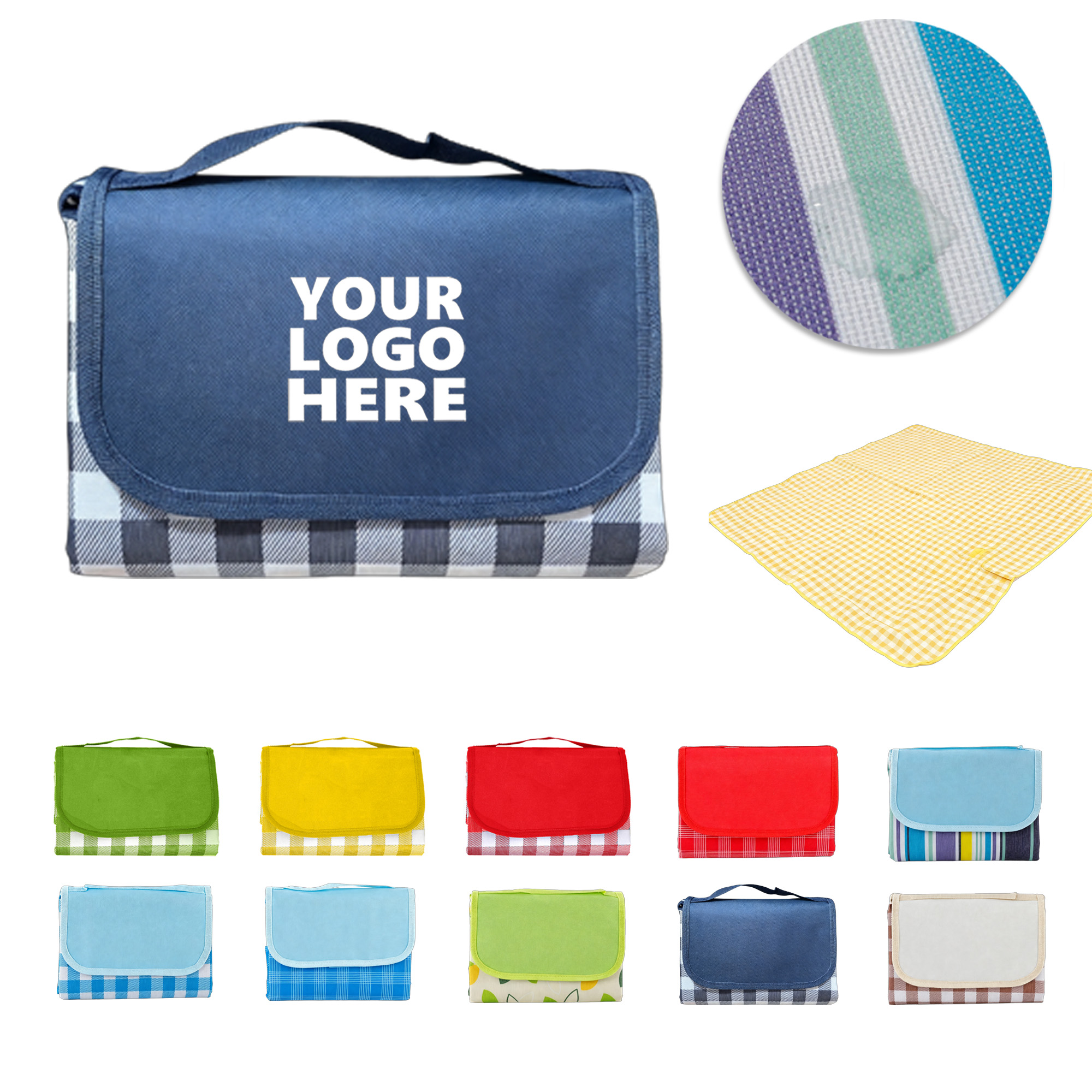 59 Inch Waterproof Oxford Fabric Outdoor Picnic Blanket 2
