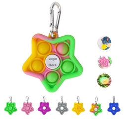 Multi Color Star Shape Silicone Finger Fidget Spinner