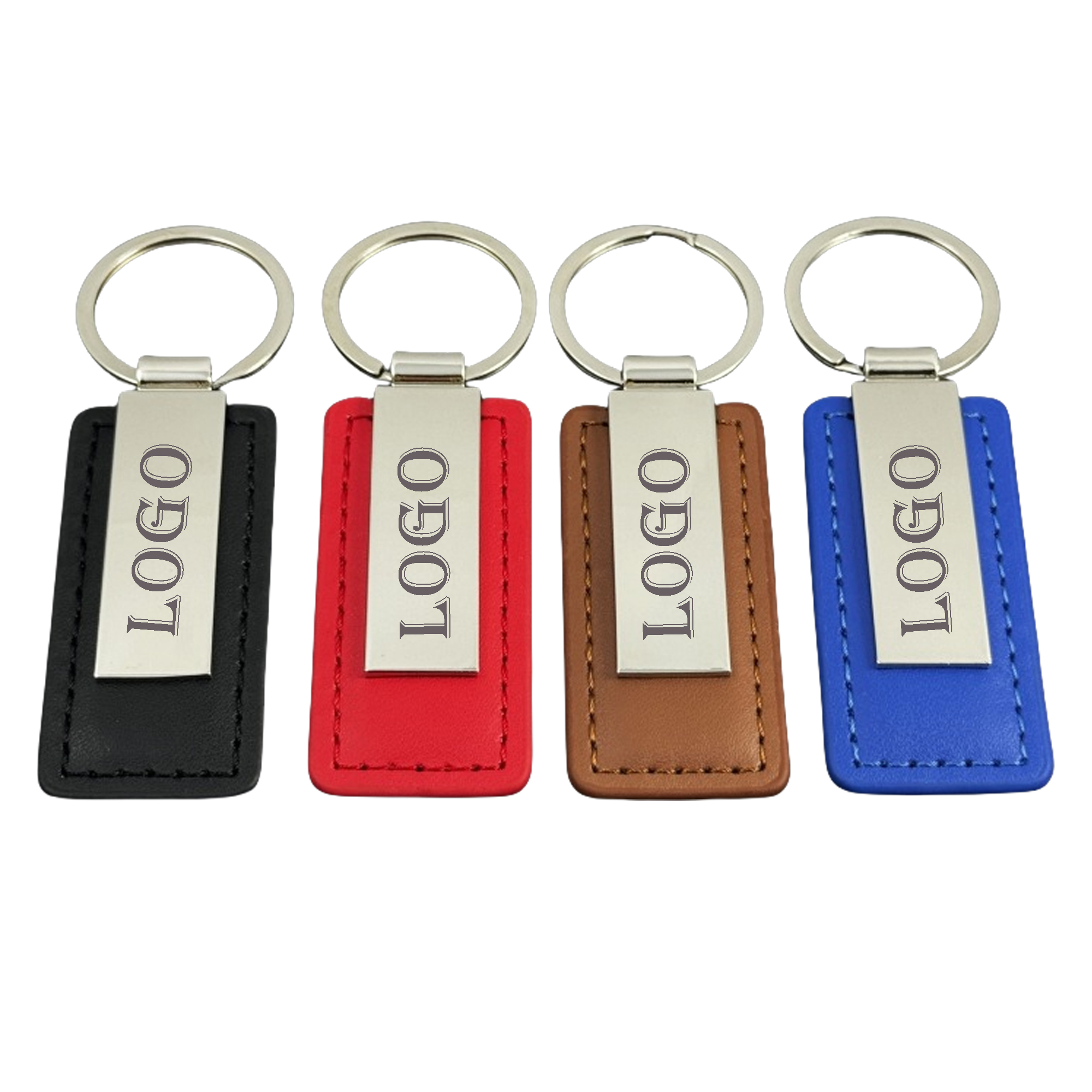 Zinc Alloy & Faux Leather Keychain MOQ50 4