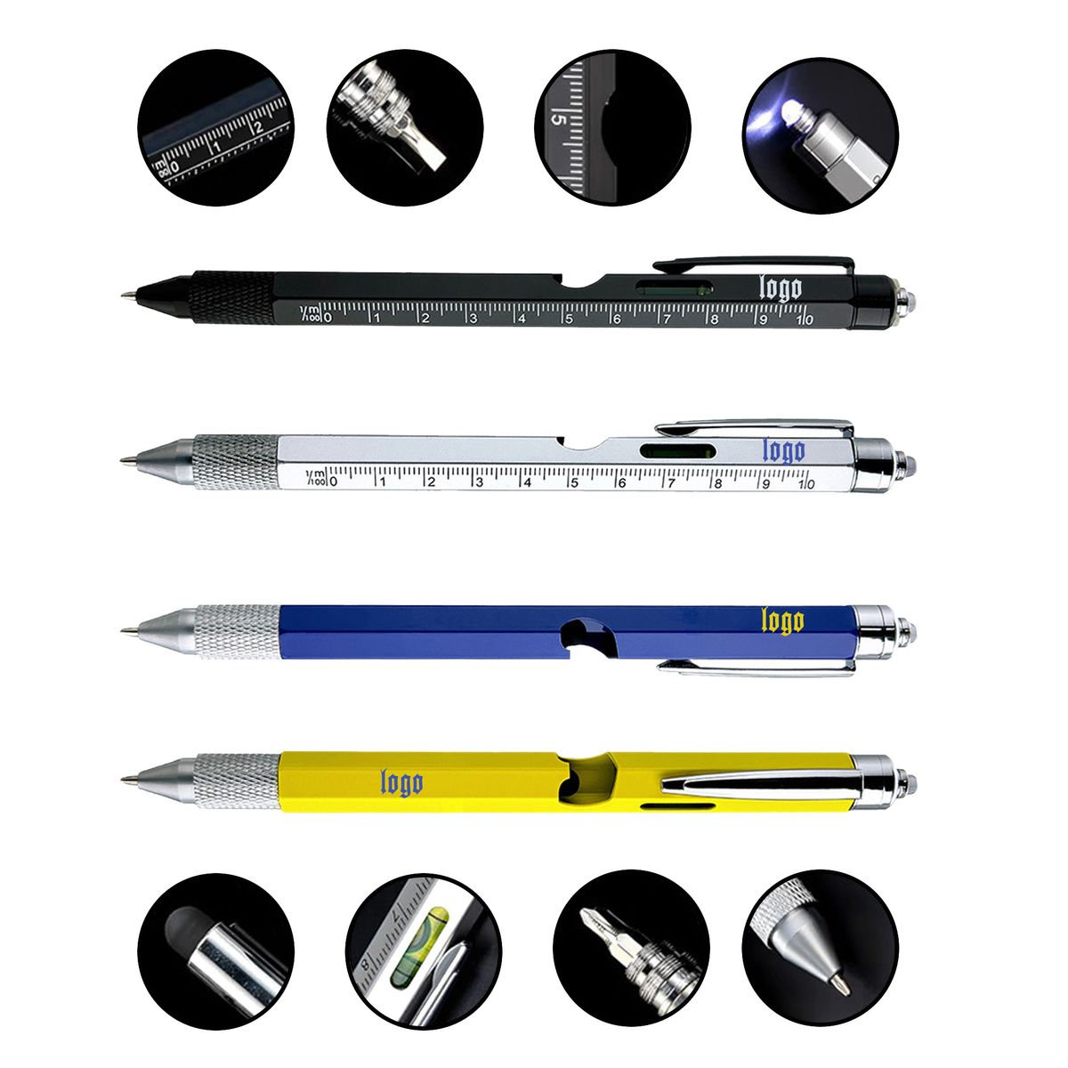 MOQ20 Stylus MultiFunction Pen Tool Set