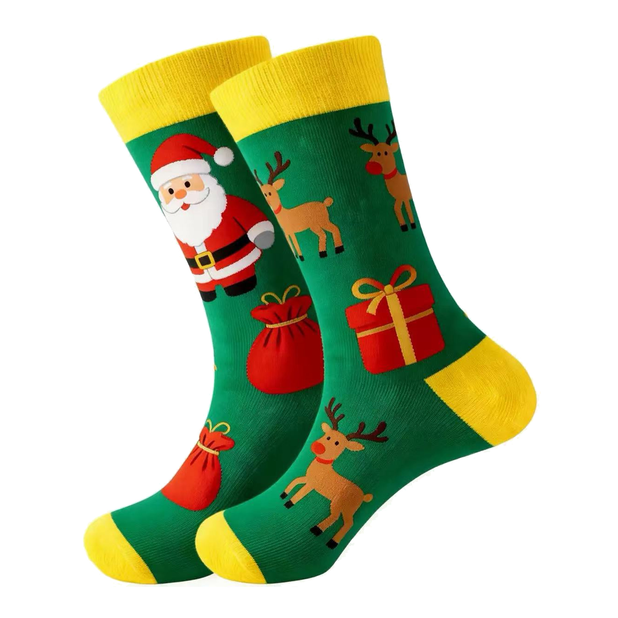 Cotton Christmas Crew Socks For Holiday Wear 3