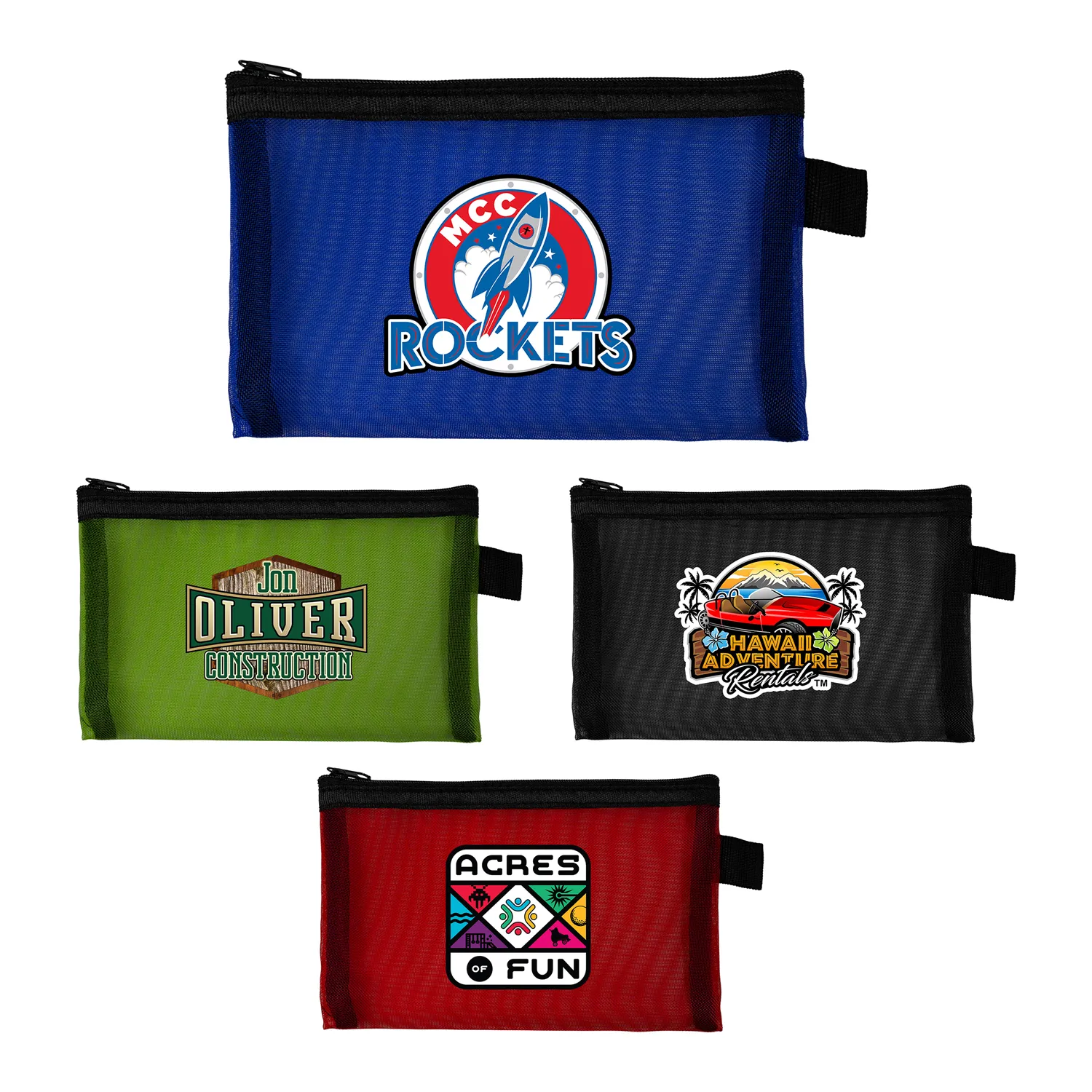 Large Recycled Mesh Zip Pouch 2
