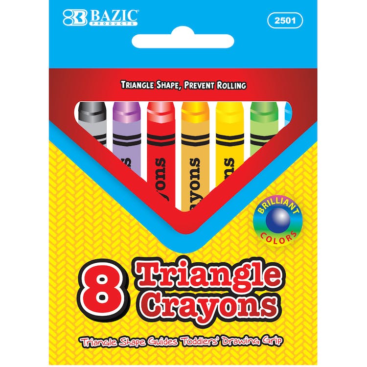 Triangle-Shaped Crayons - 8 Colors 2