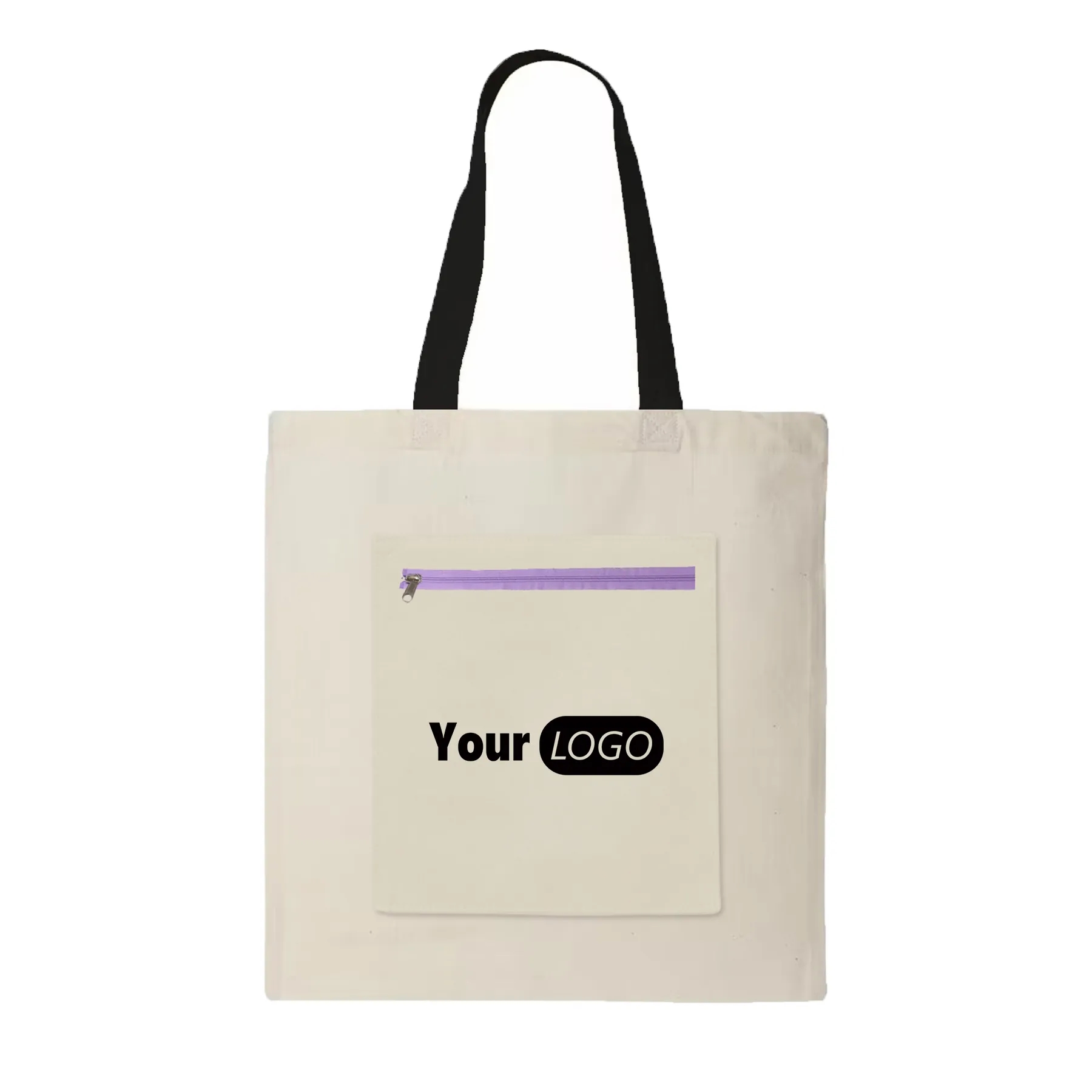 Cotton Tote Bag with Pocket 12" x 10"