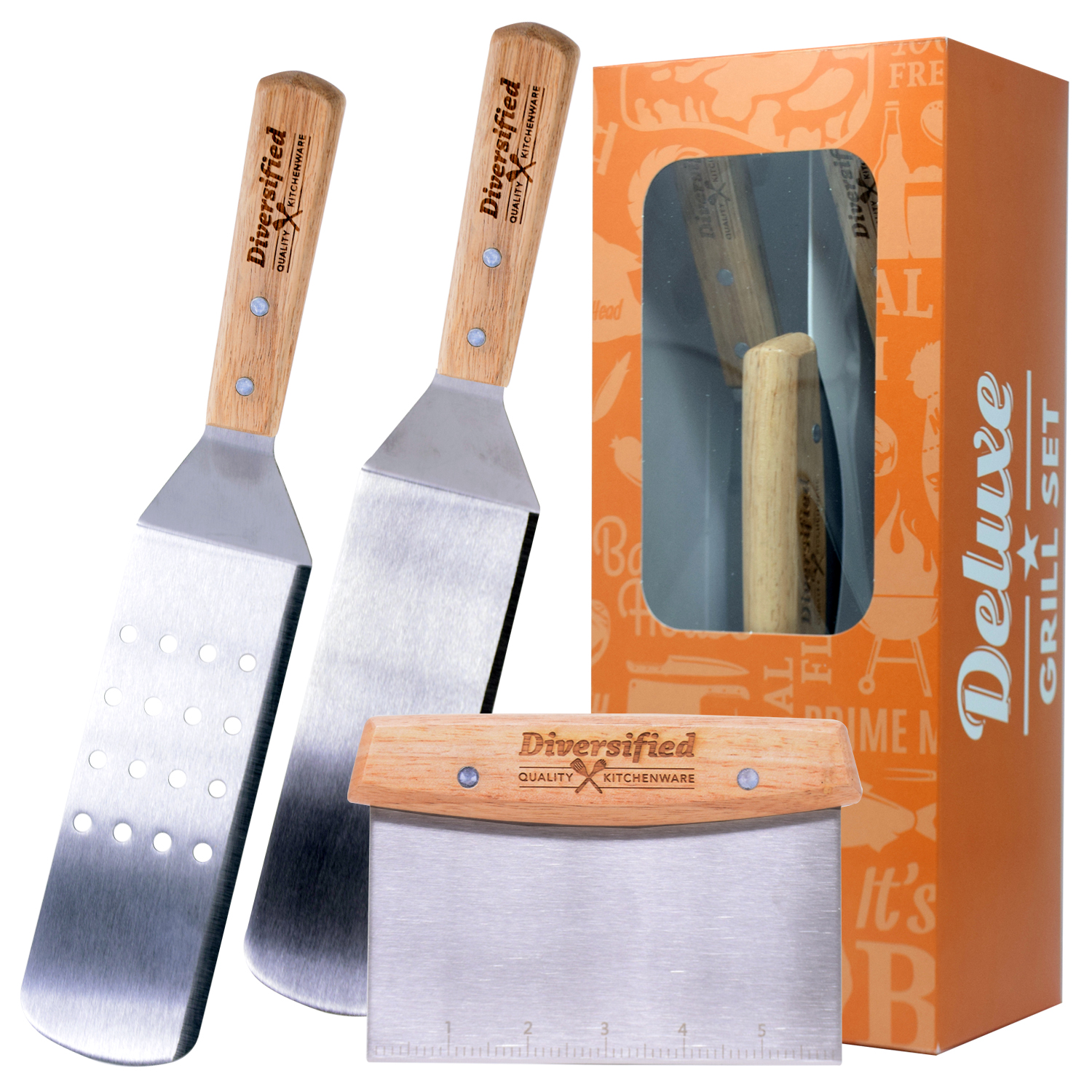 Deluxe Grilling Scraper & Flippers Set 25