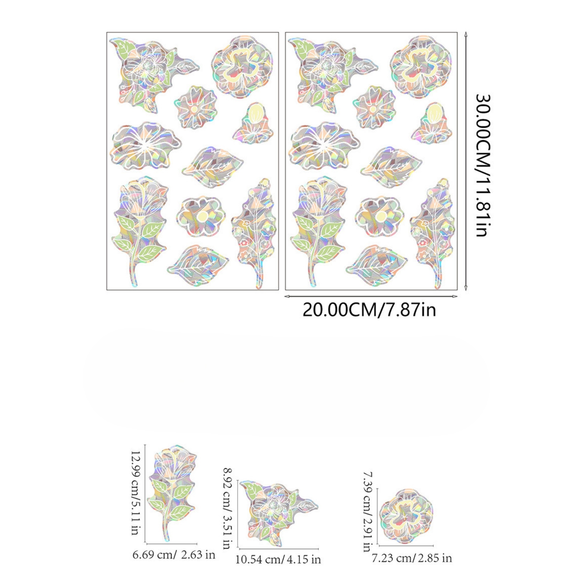 Prism Rainbow Static Stained Glass Stickers 8