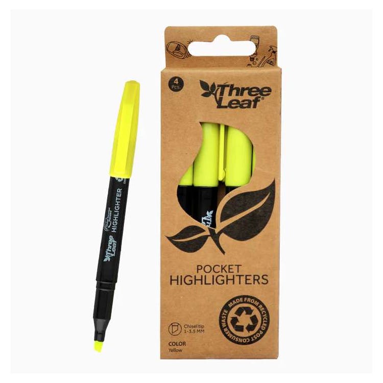Highlighters - Yellow 4 Pack 3