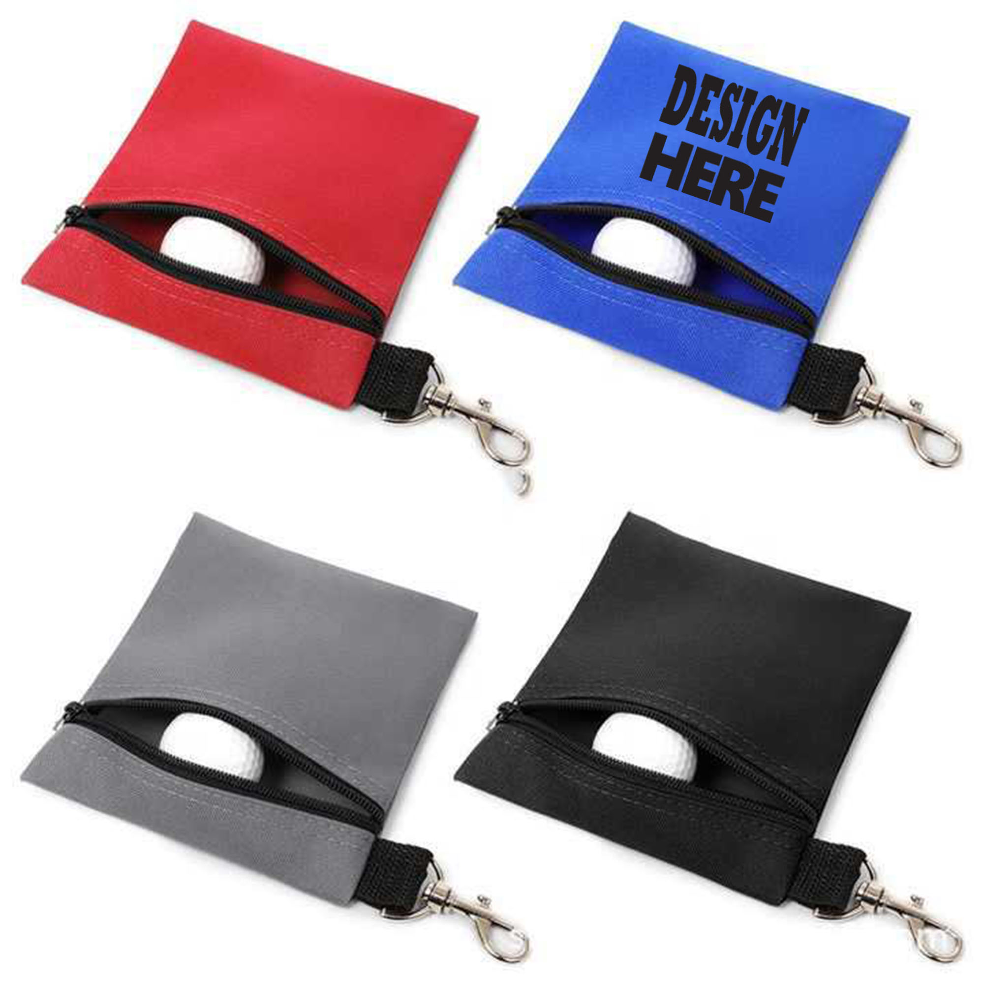 Golf Tee Bag With Clip Accessory Pouch 3