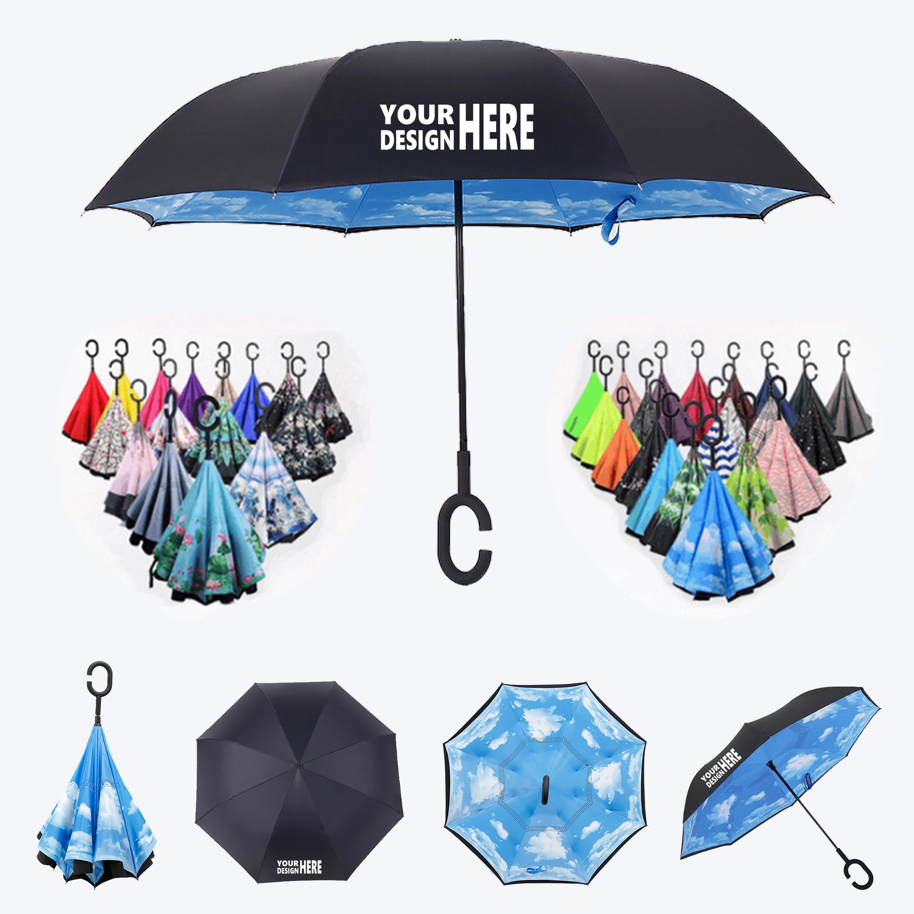 C Handle Reverse Umbrella
