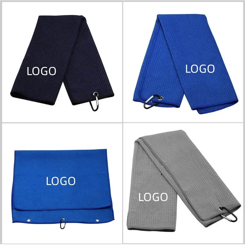 16'' x 16'' Microfiber Waffle Pattern Golf Towel