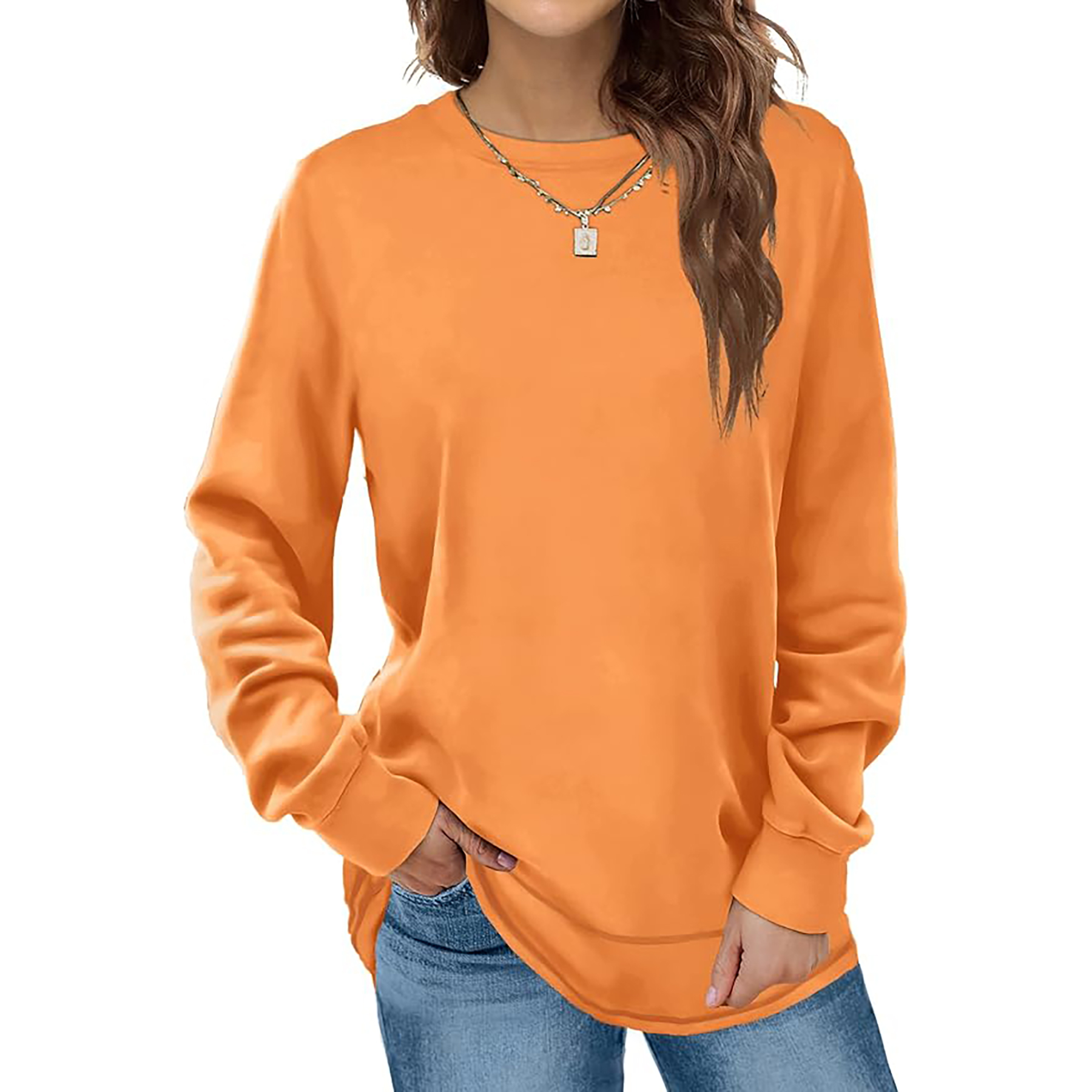 Women's Round Neck Long Sleeve Shirt 53