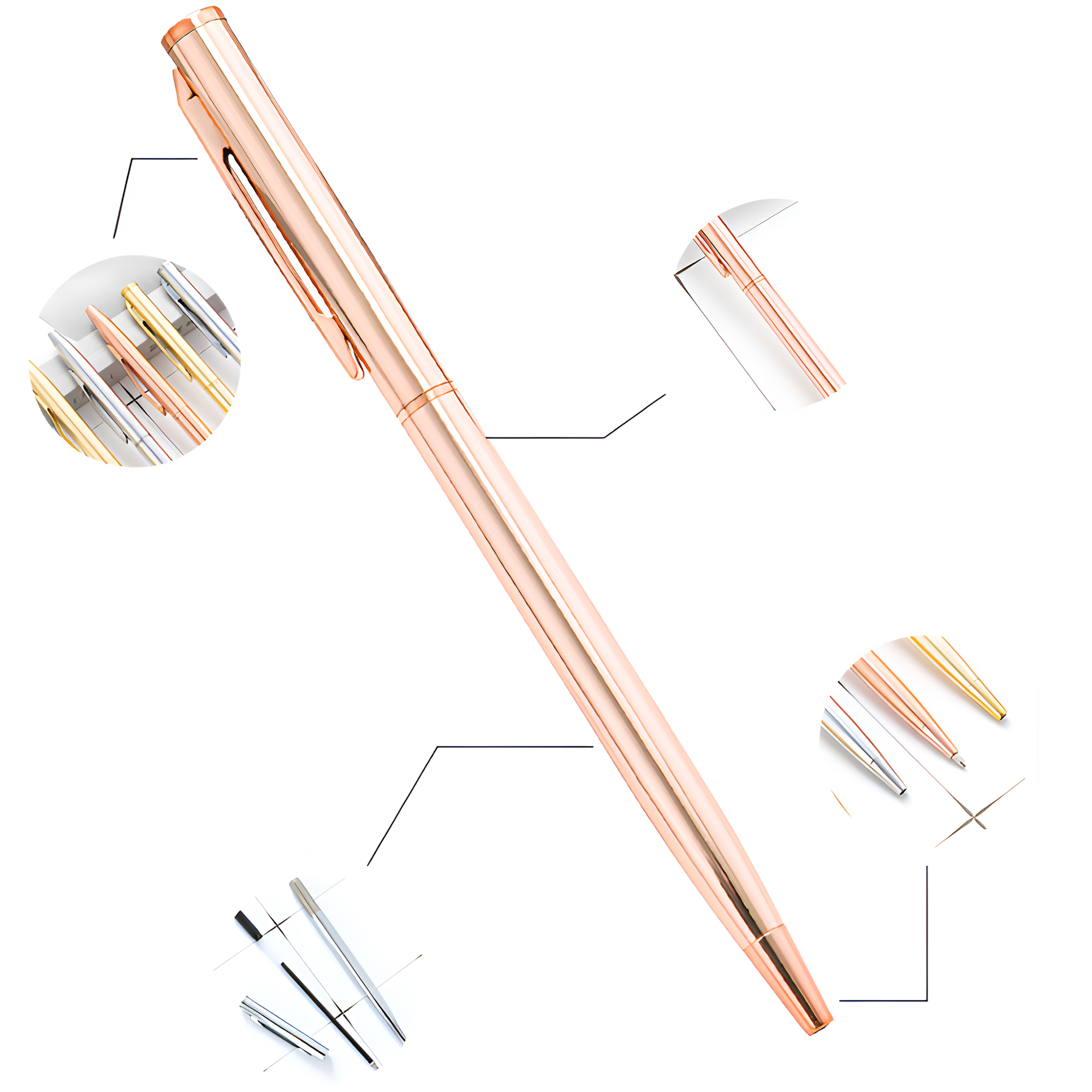 Stylish Clip Metal Ballpoint Pen 7