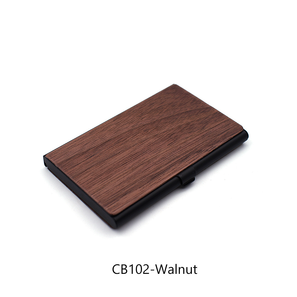 Elegant Wooden Business Card Wallet