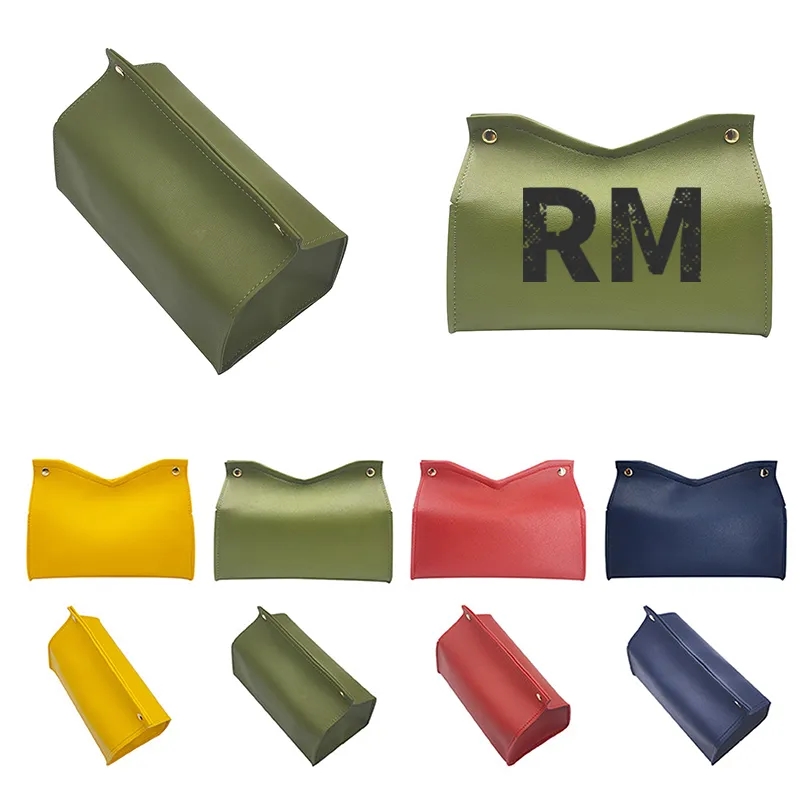 PU Paper Bag Facial Tissue Box Cover Holder