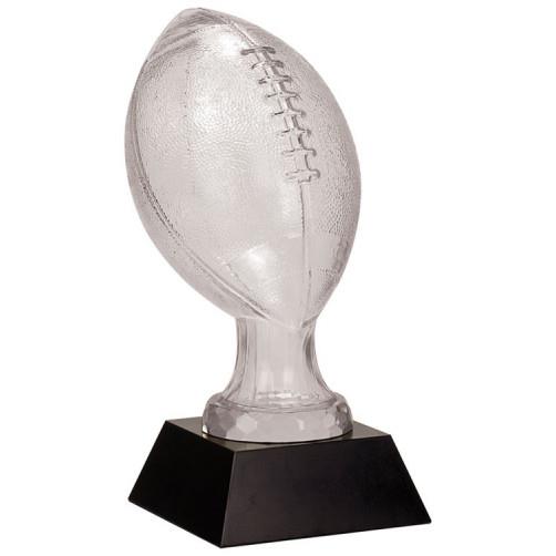 Crystal 6.25" Football Ball on Black marble base