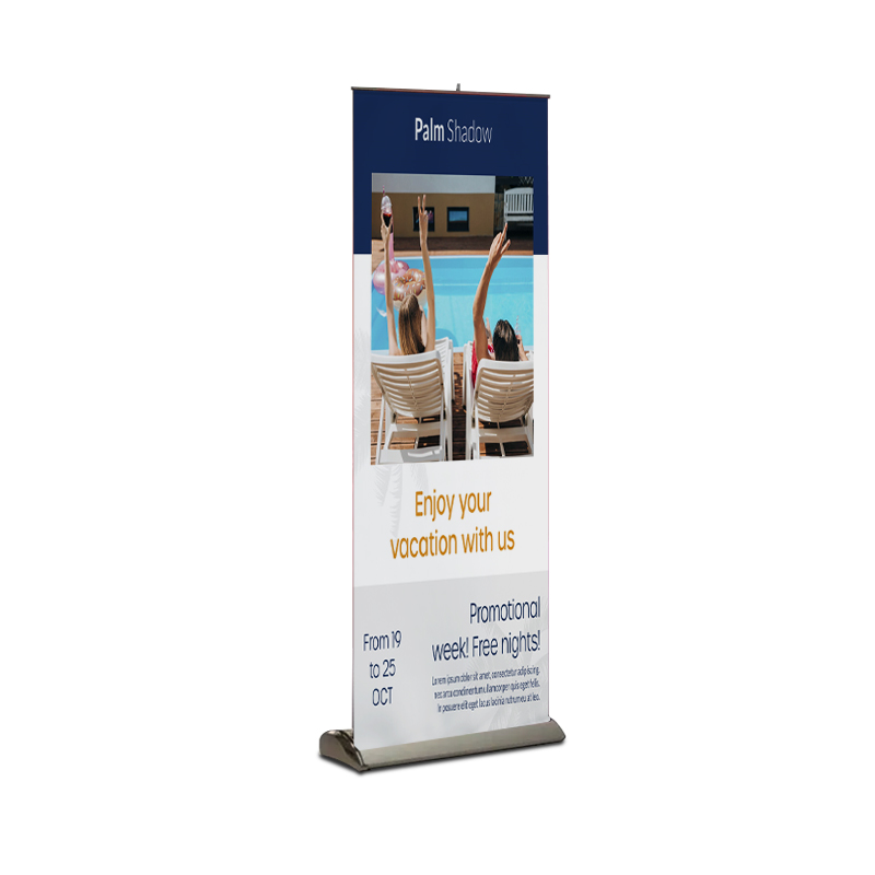 Retractable Banner Stand Kit, Premium Base with Premium Film Graphic, 33" x 80"