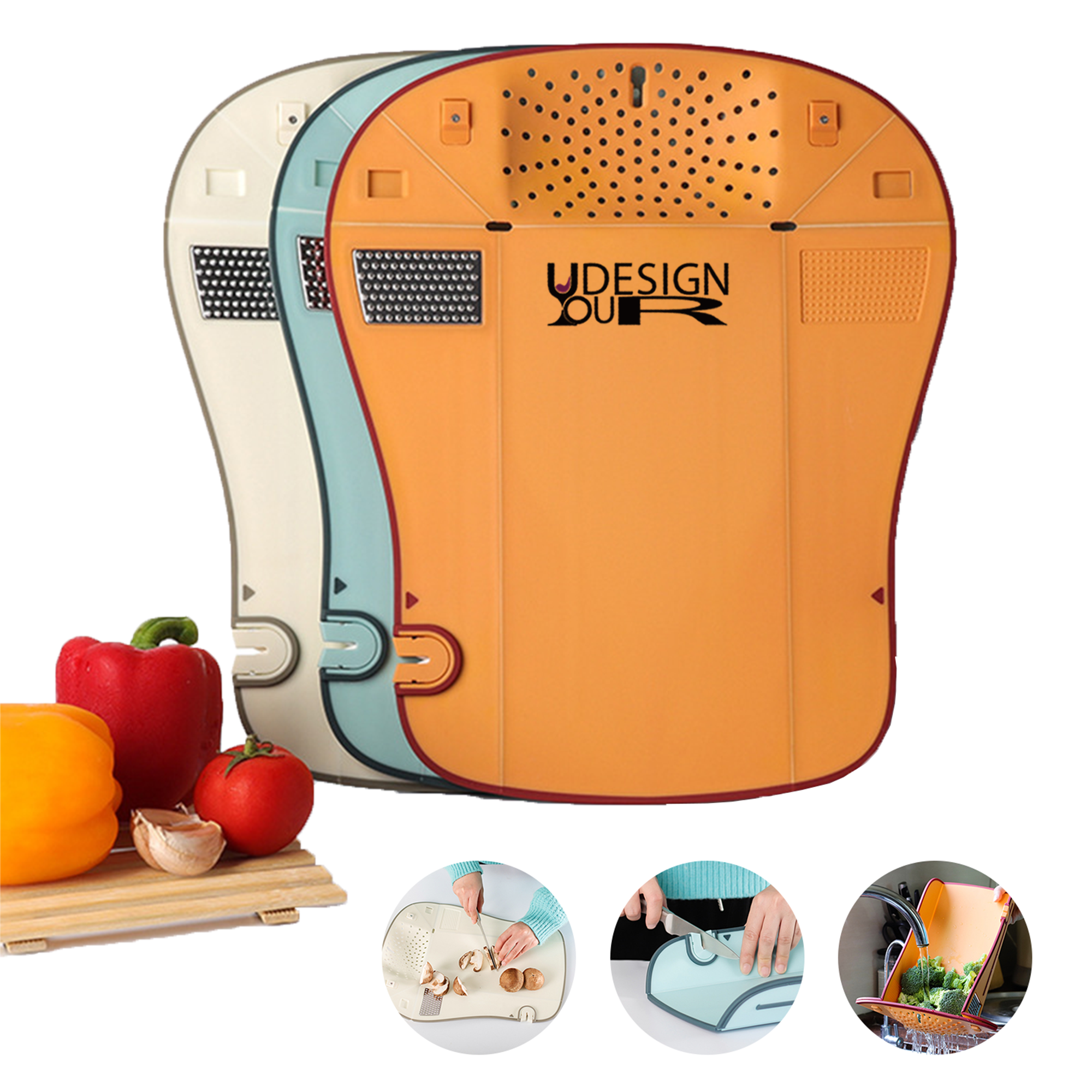 BPA-Free Cutting Board - Grater & Grinder Included 4