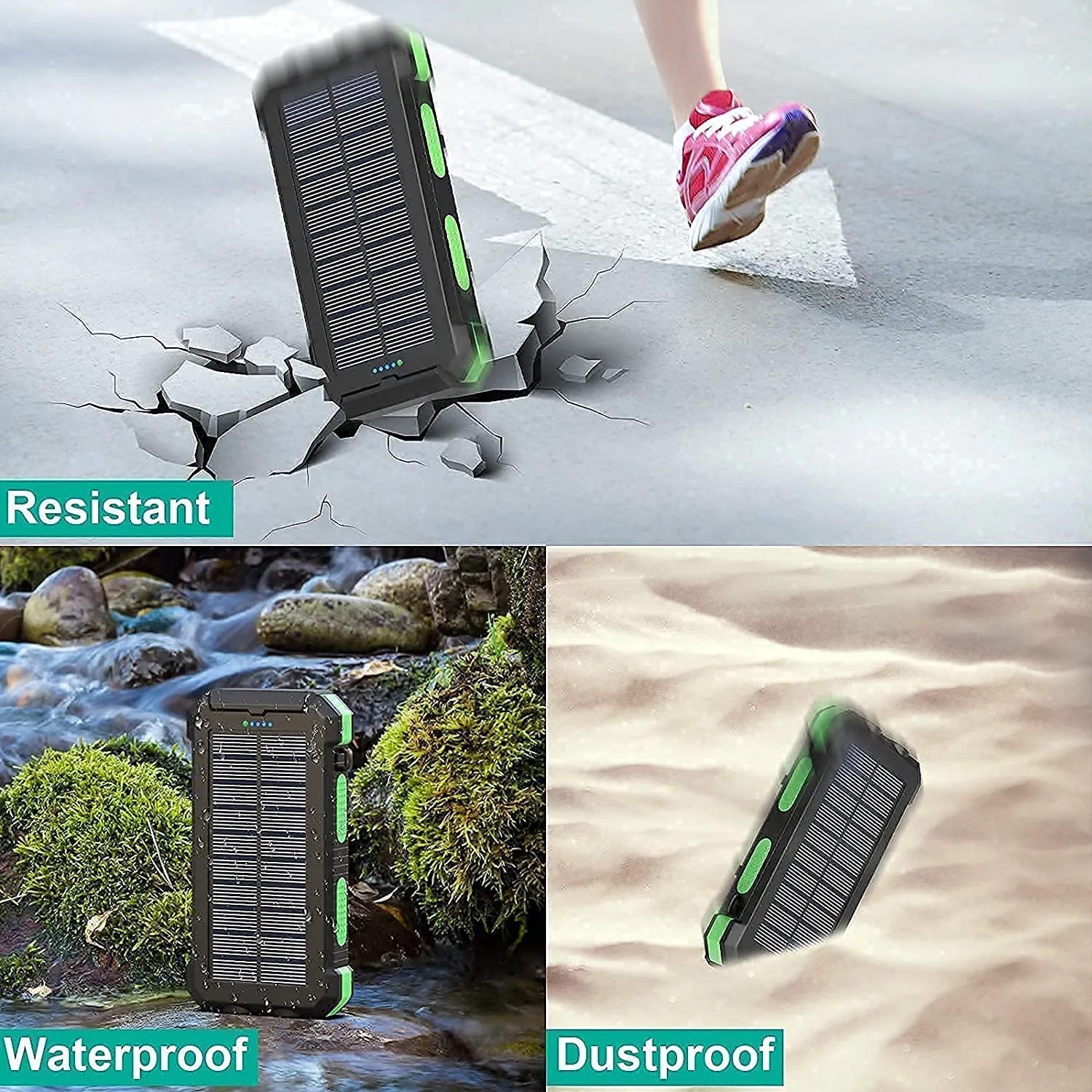 Quick Shipping 10,000mAh Waterproof Solar Power Bank 17