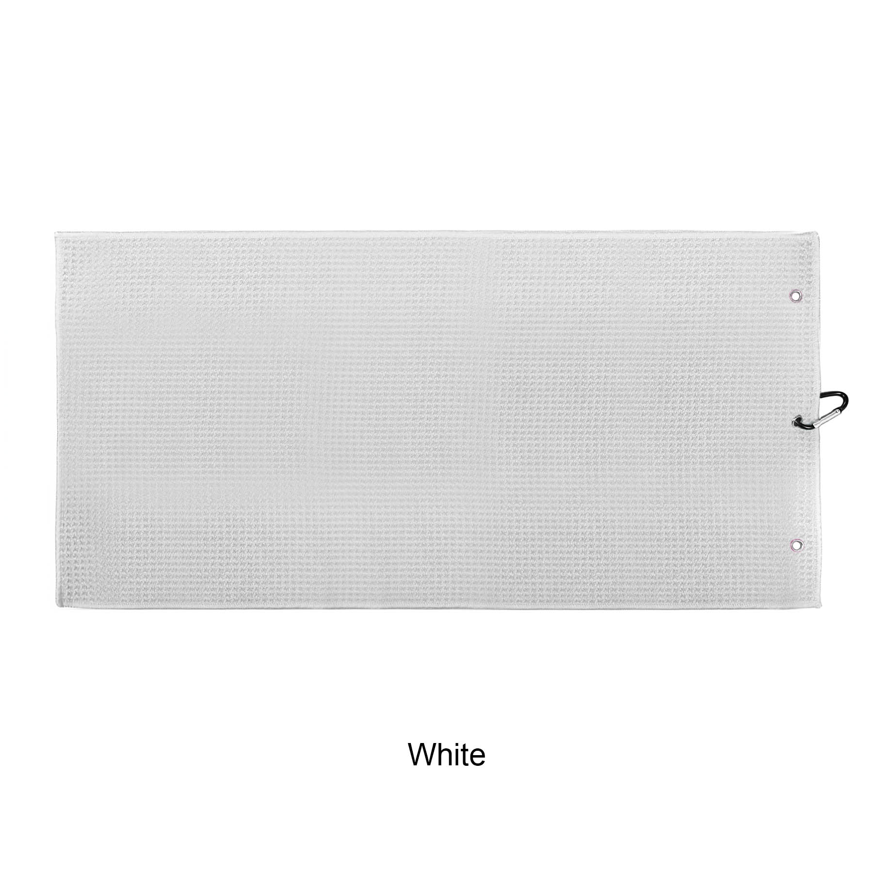 Microfiber Waffle Two-fold Golf Towel w/ Carabiners Clip 12" x 24" 43
