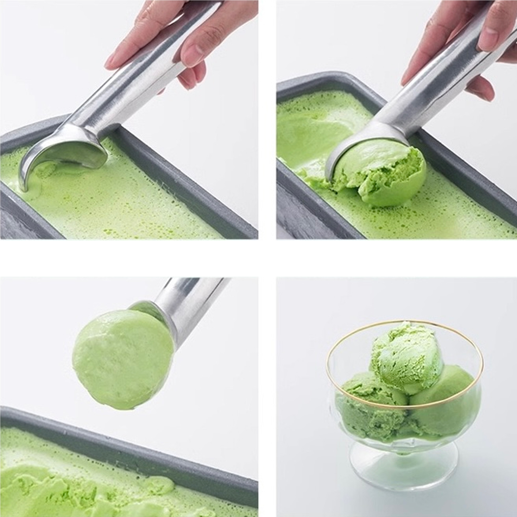7.1" Custom Aluminum Alloy Ice Cream Spoon MOQ 10 5