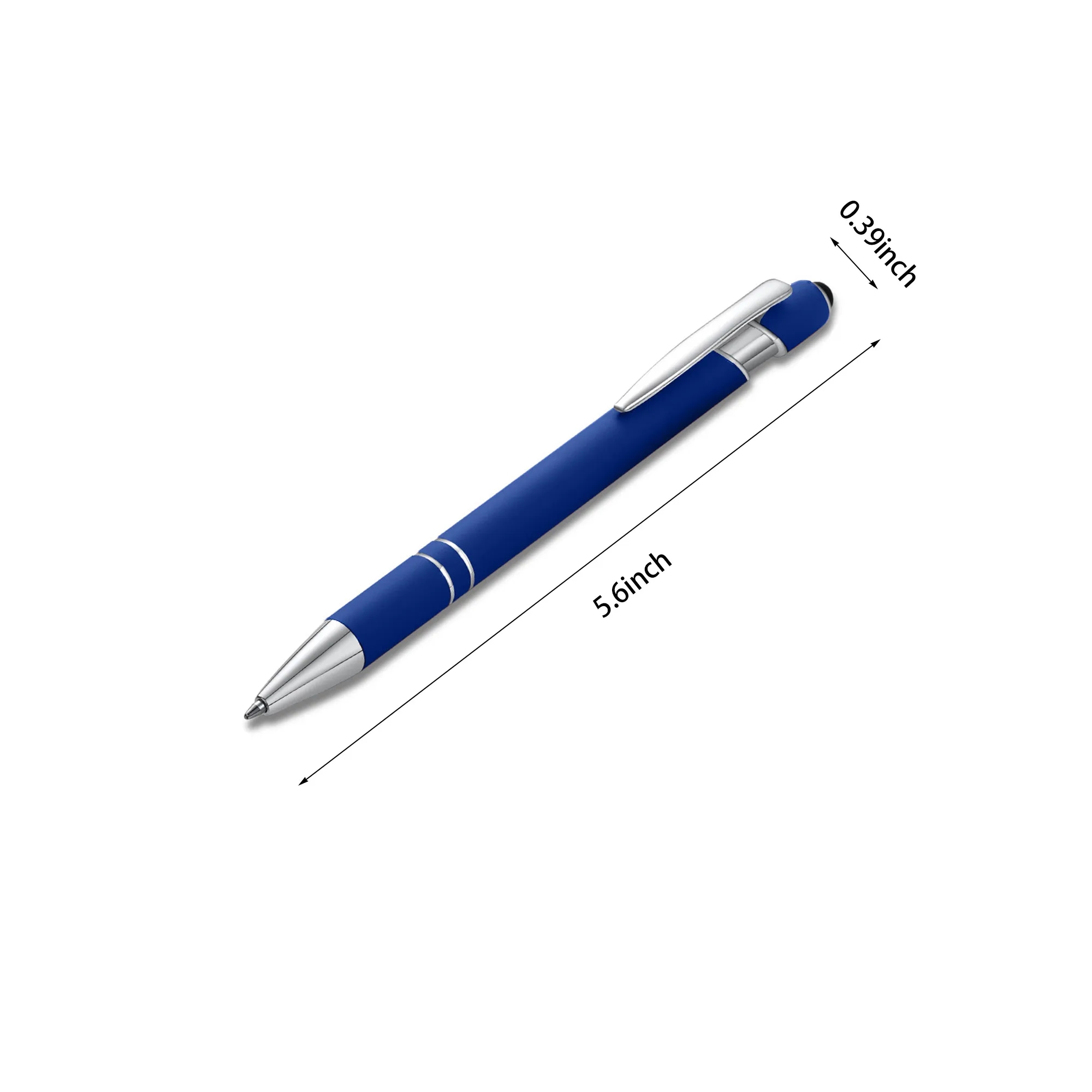 Metal Ballpoint Pen with Stylus Tip Blue Ink or black 5