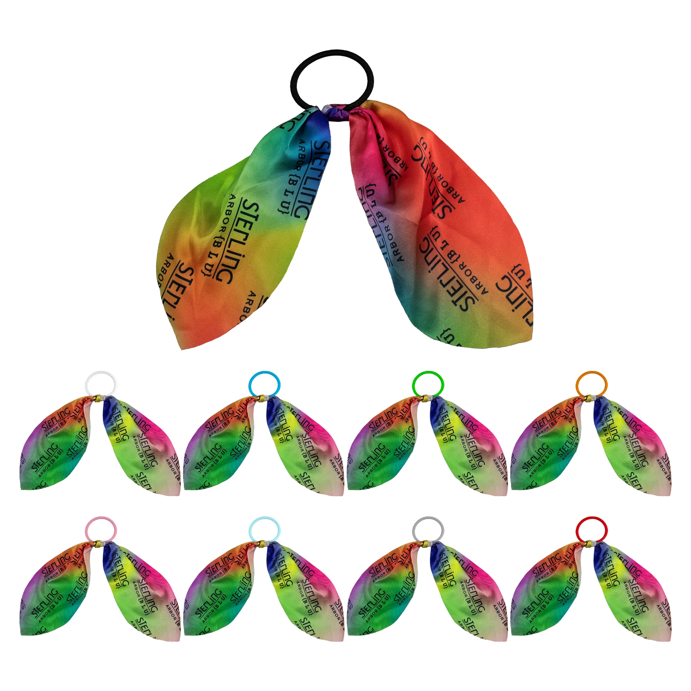 Shiny Full Color Bow Hair Tie 10