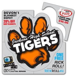Corner Coupon Paw Print Magnet - 6x6 Round Corners 40 Mil Outdoor Safe