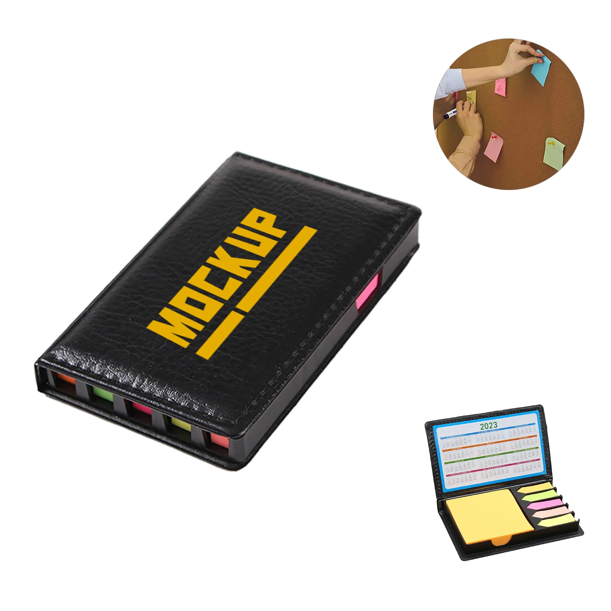 Sticky Note Set with PU Box MOQ 100 PCS