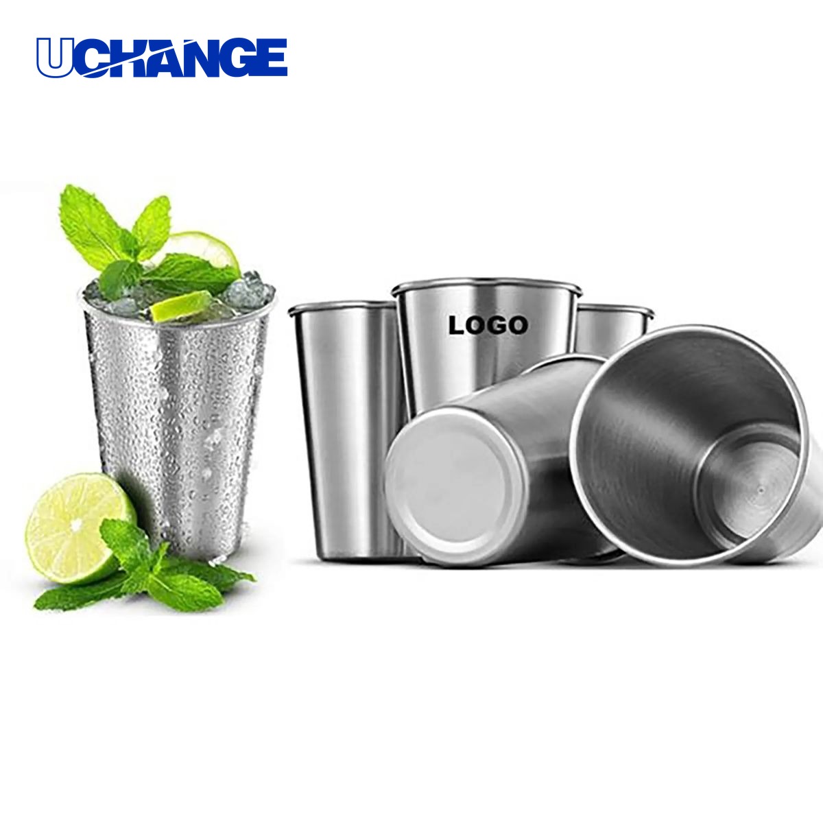 Stainless Steel Pint Cup Container (17 Oz)