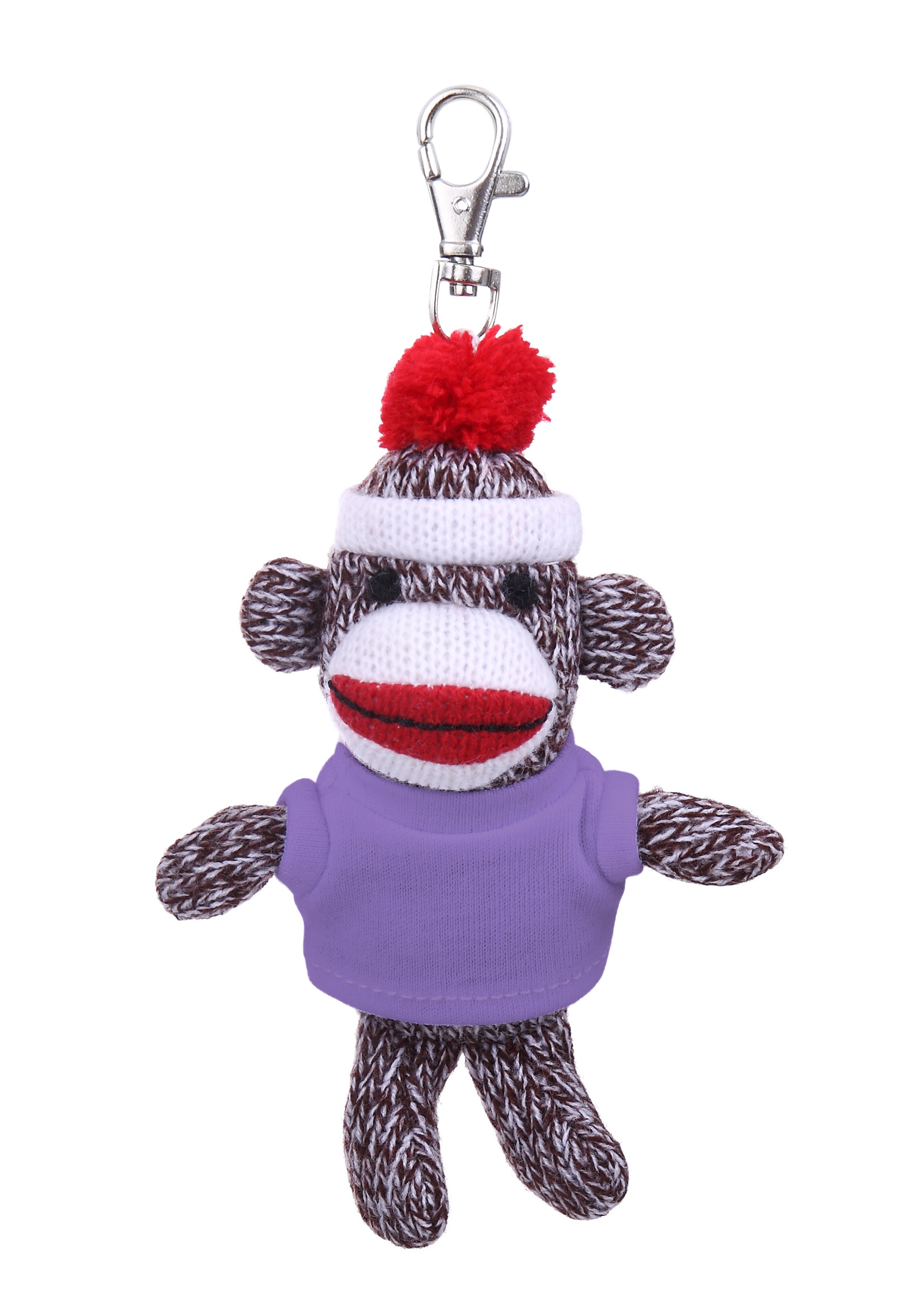 Plush Original Sock Monkey Keychain with Tee 23