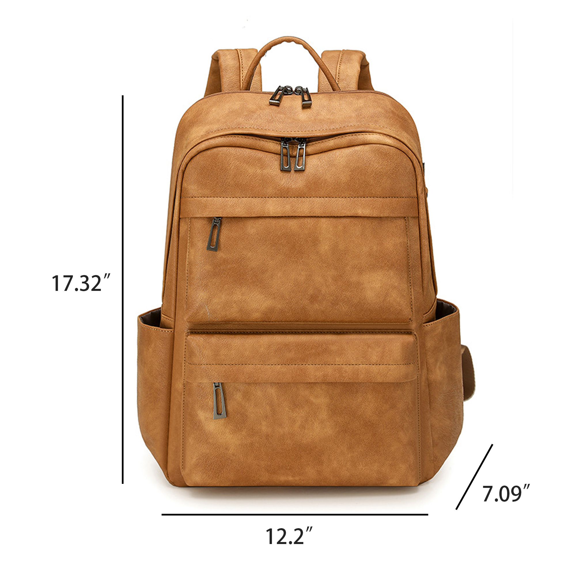Minimalist Vegan Leather Travel Laptop Backpack 3
