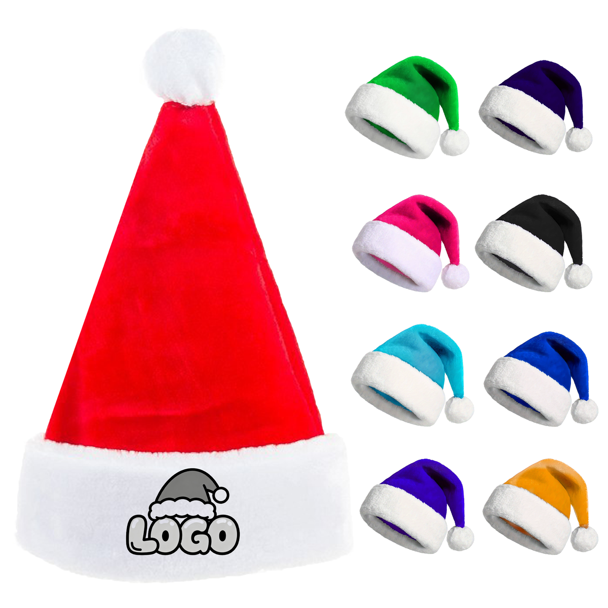 Short Plush Christmas Hat 5
