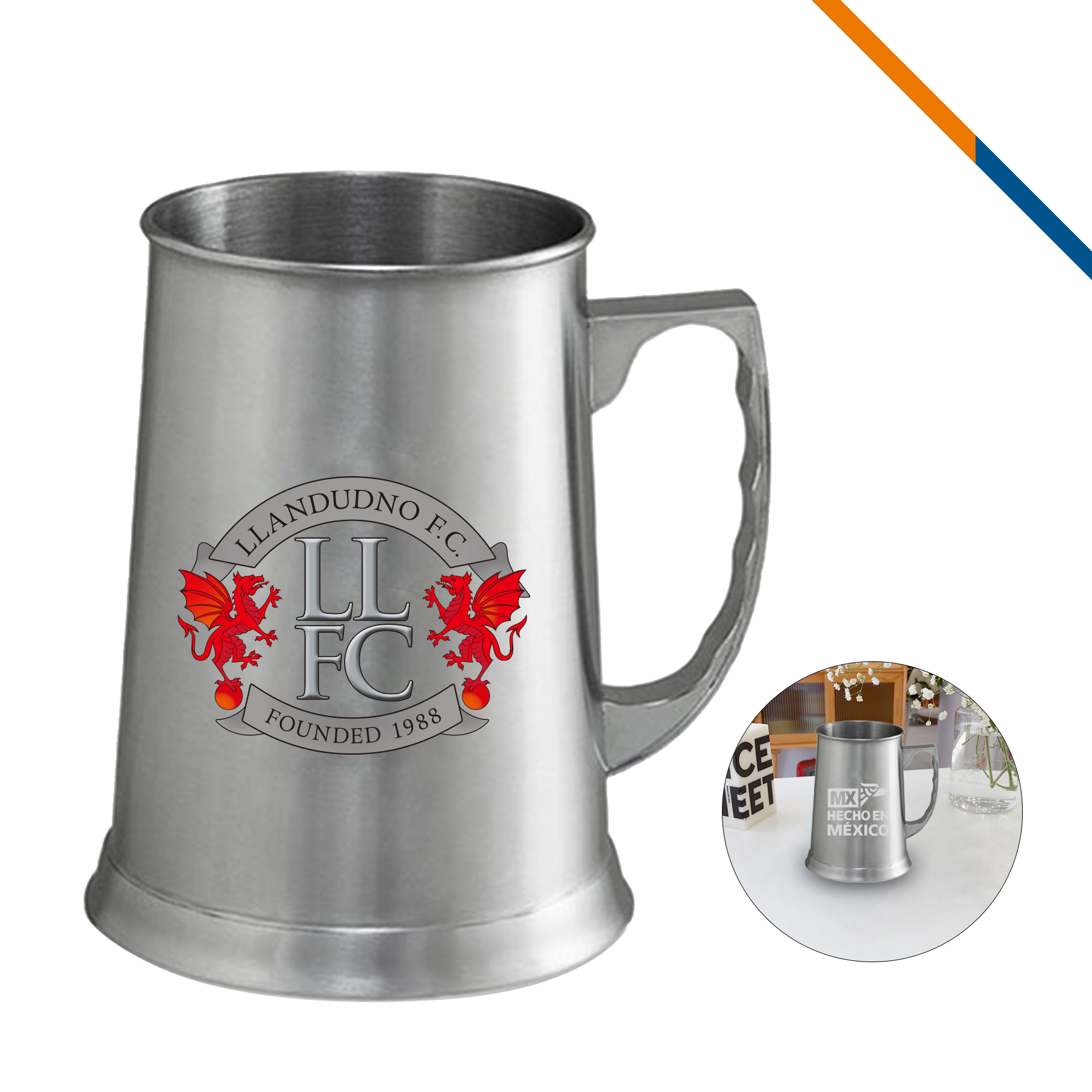 Logya Stainless Steel Beer Mug - 13.5 OZ.