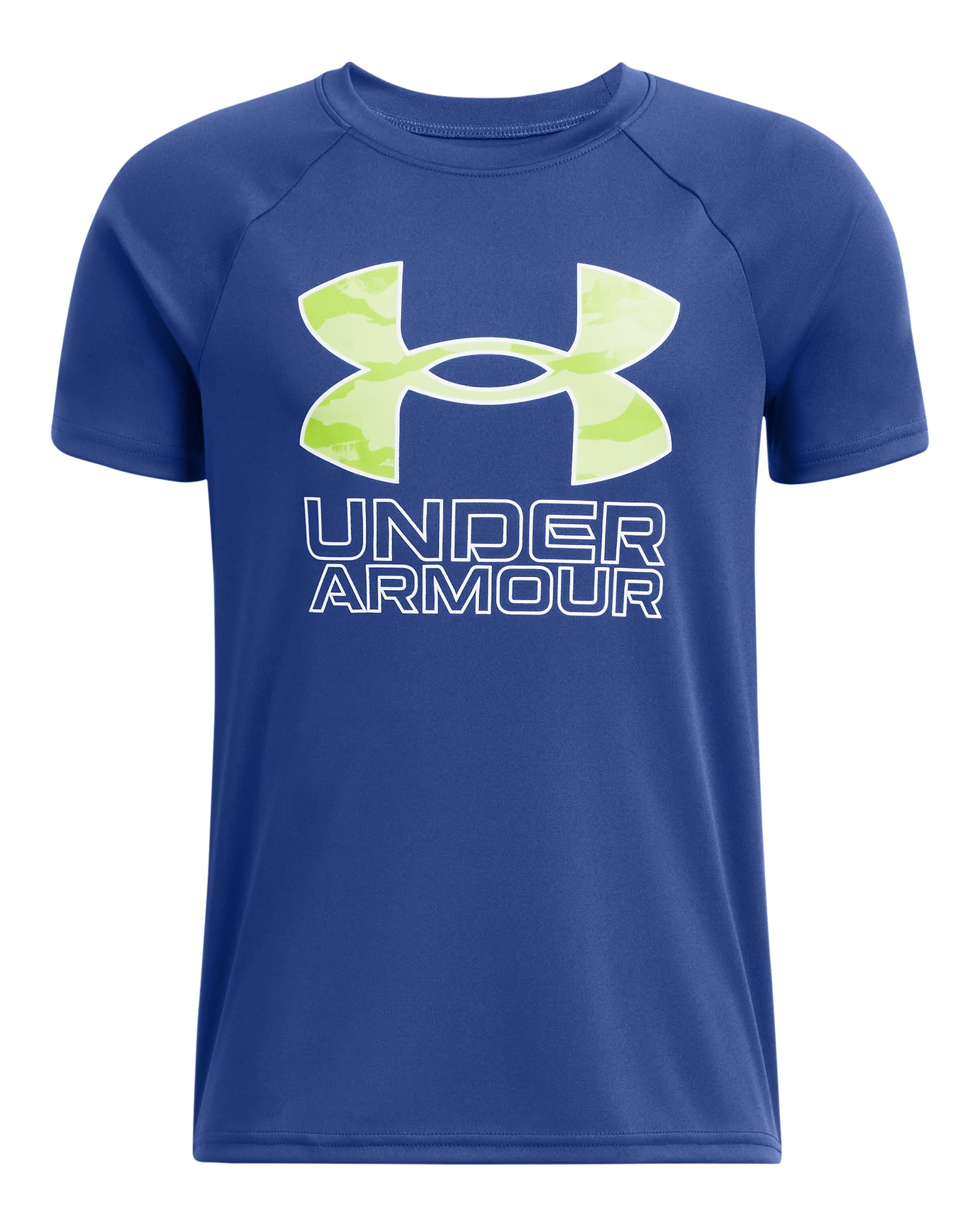 UA Tech Hybrid Print Boys' Short Sleeve 8