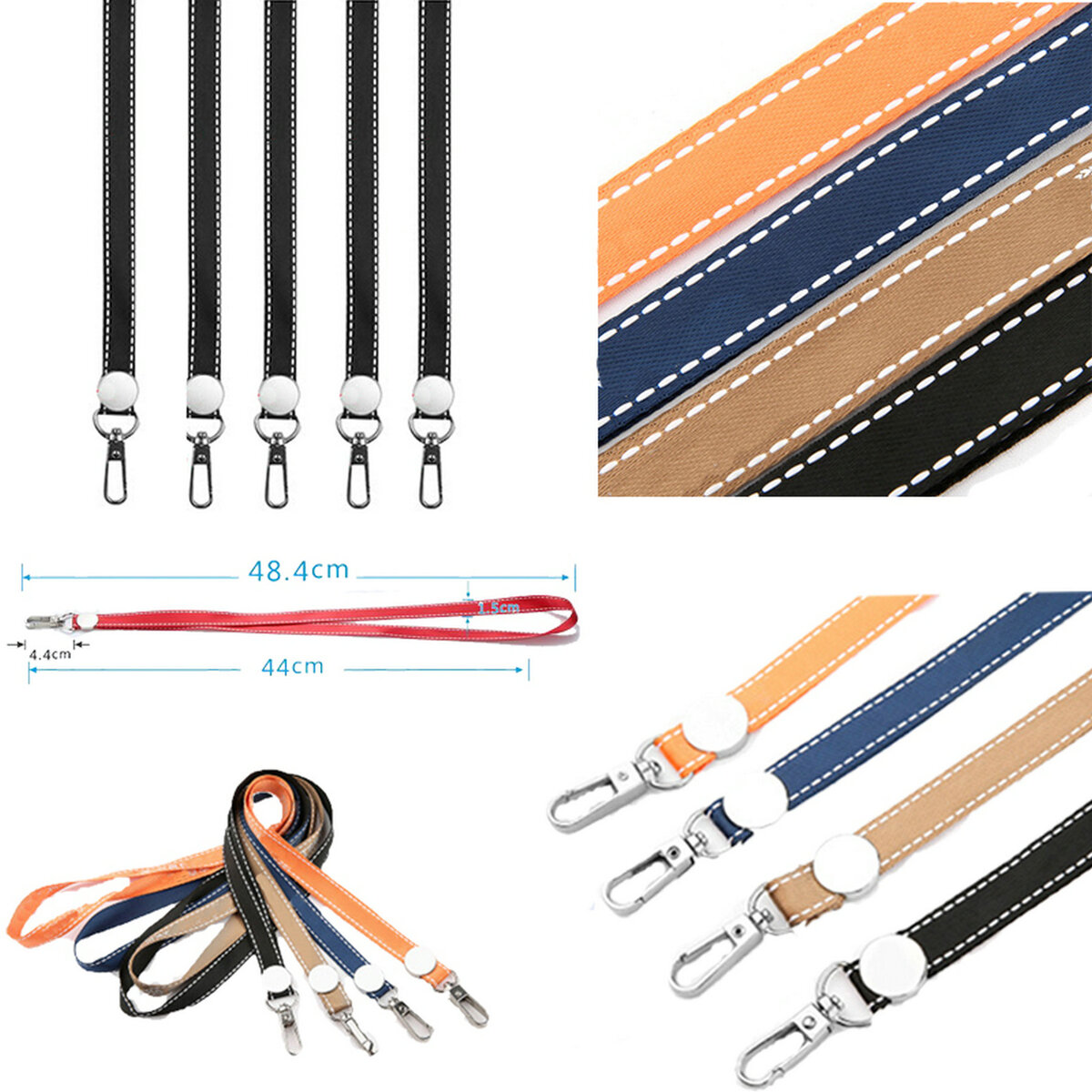 Polyester Dye Sublimated Lanyard With Round Buckle