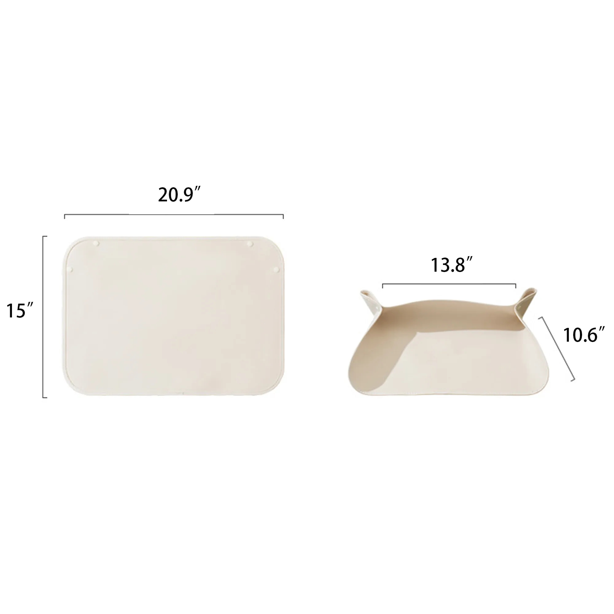Leather Pet Non-slip Feeding Mat With Buckle MOQ 20Pcs 7