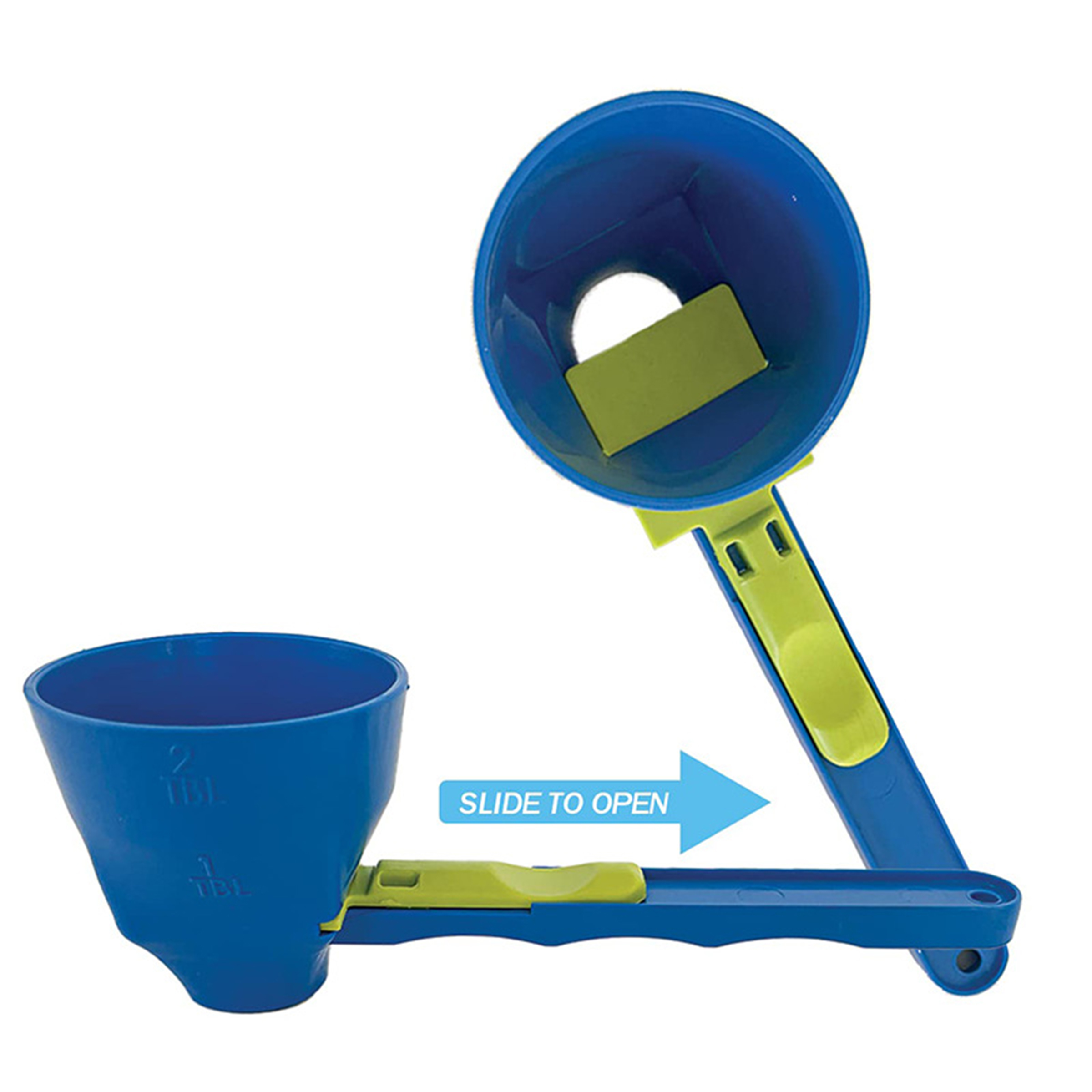 Sliding Scoop with Funnel for Spill-Free Powder Dispensing 9