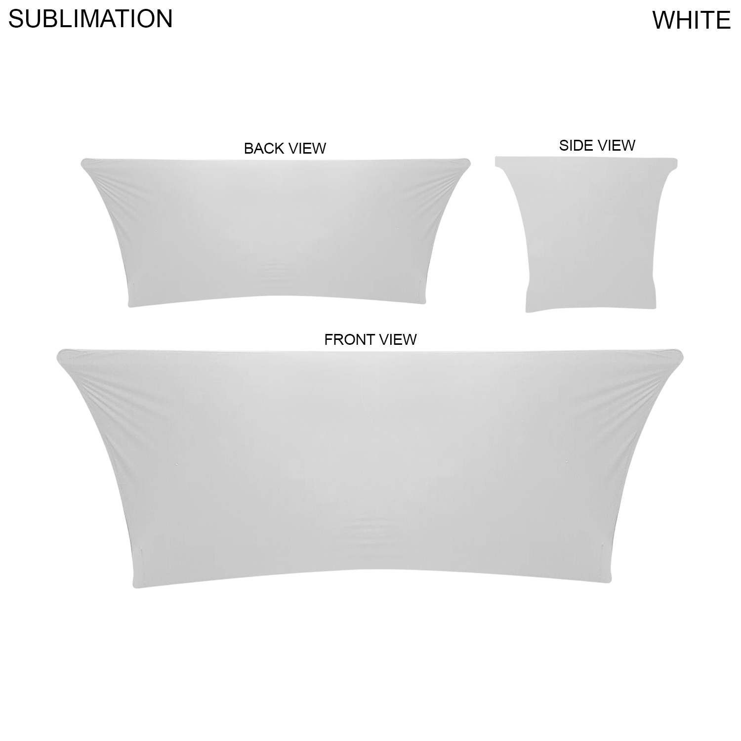 Sublimated Stretch Curved Fit Table Throw for 6ft table, 4 sided, Closed Back 27