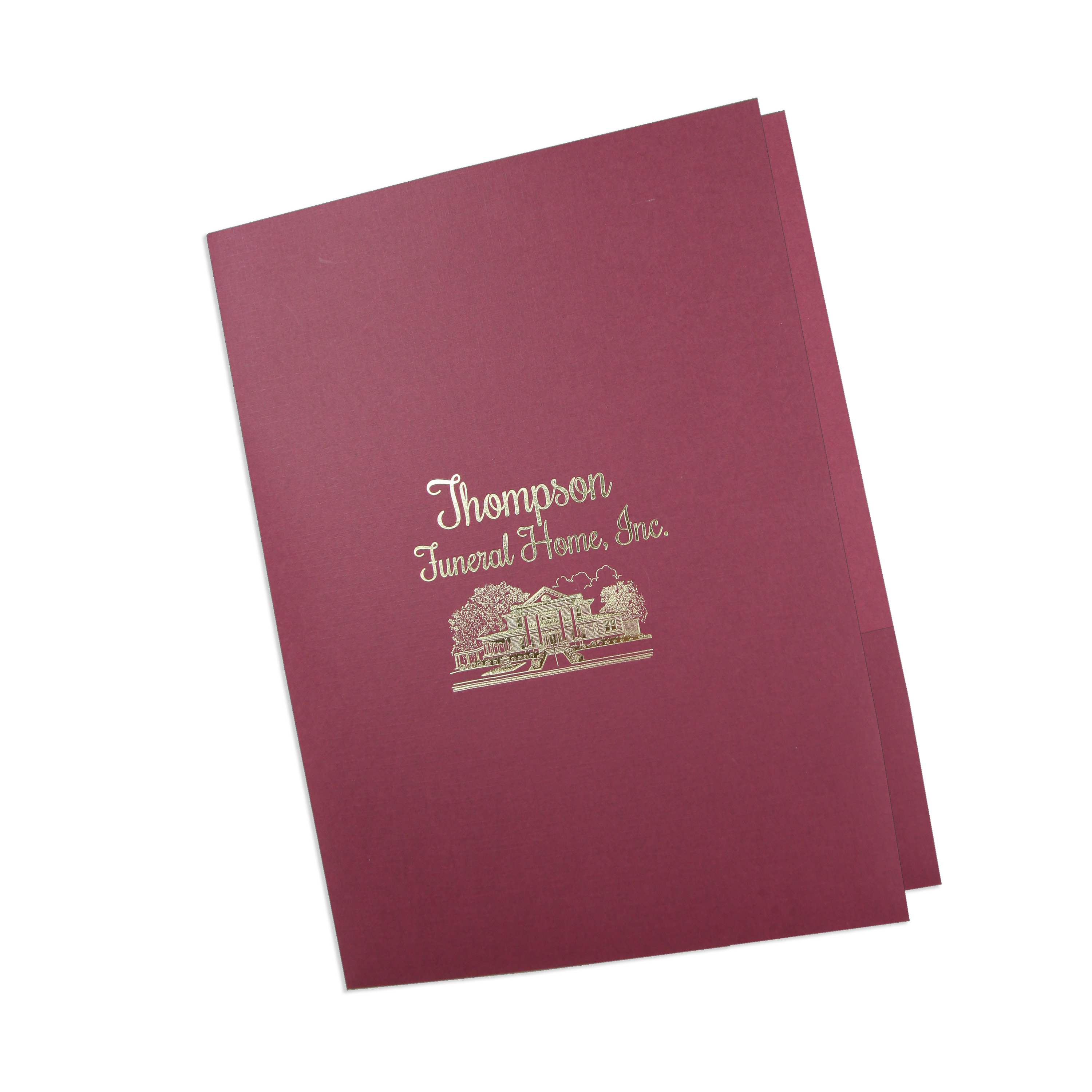 Quick Ship Foil Stamped Linen Pocket Folders 19