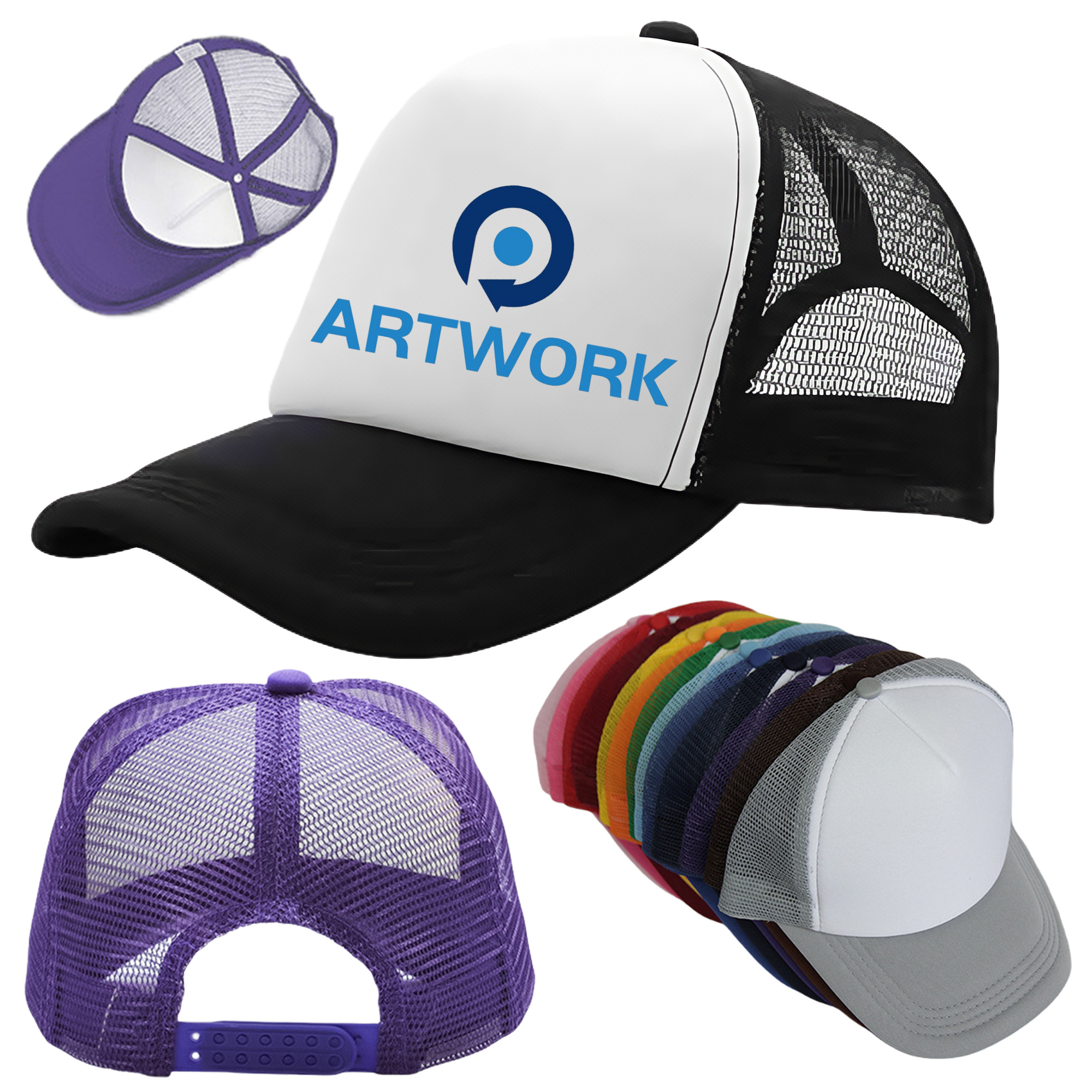 Adjustable Foam 5 Panel Trucker Hat 16