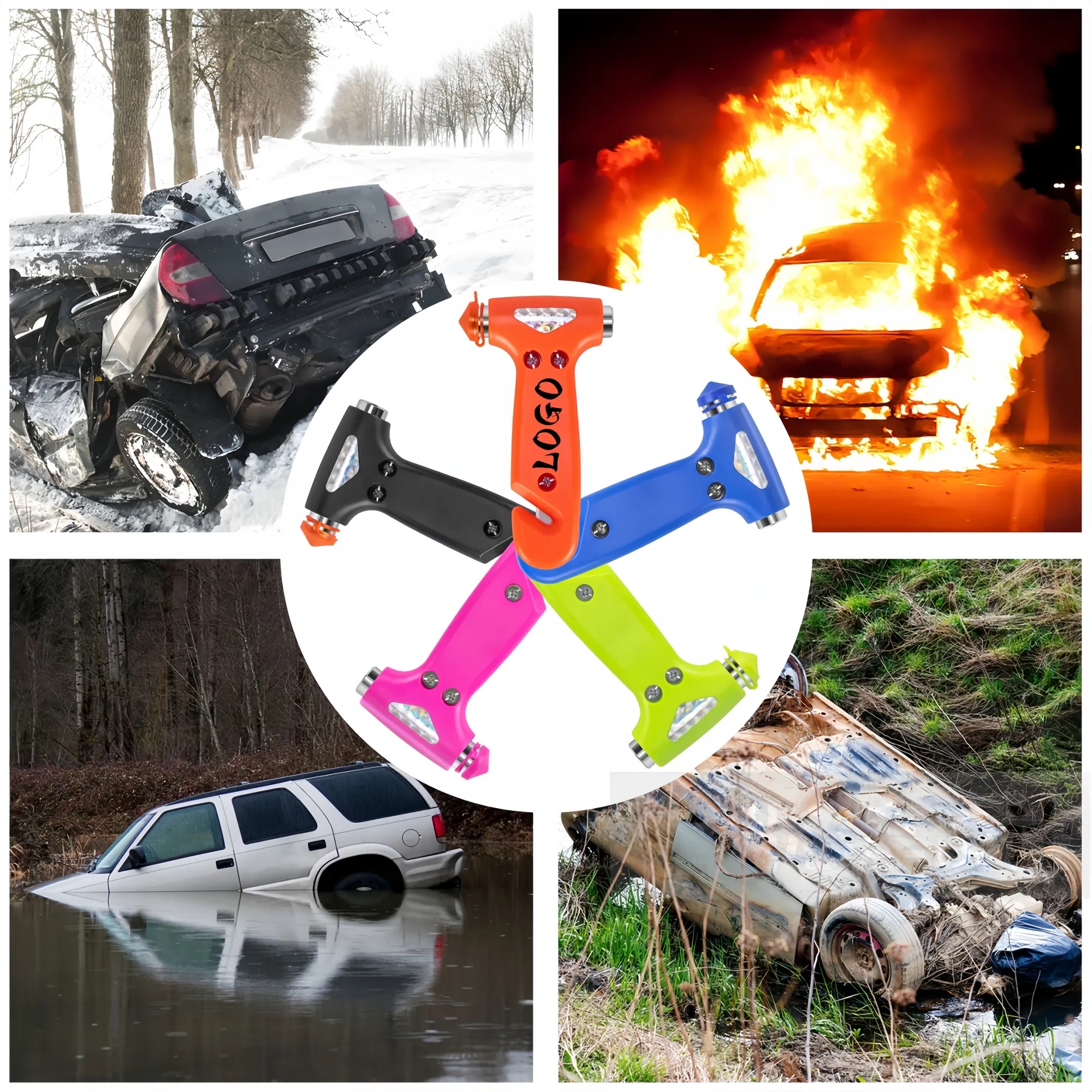M0Q20 Car Safety Hammer - Multifunctional Escape Tool 11
