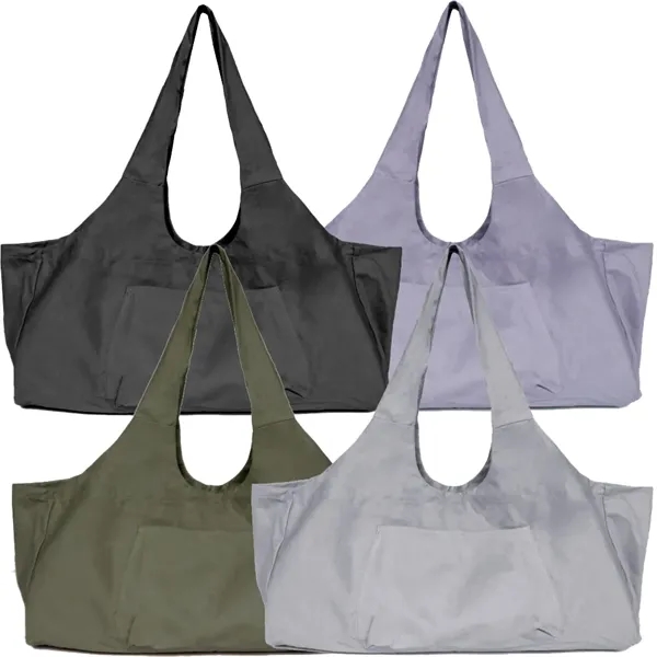Travel Yoga Mat Canvas Tote Bag for Work, School and Travel, custom tote bag with logo imprint 7