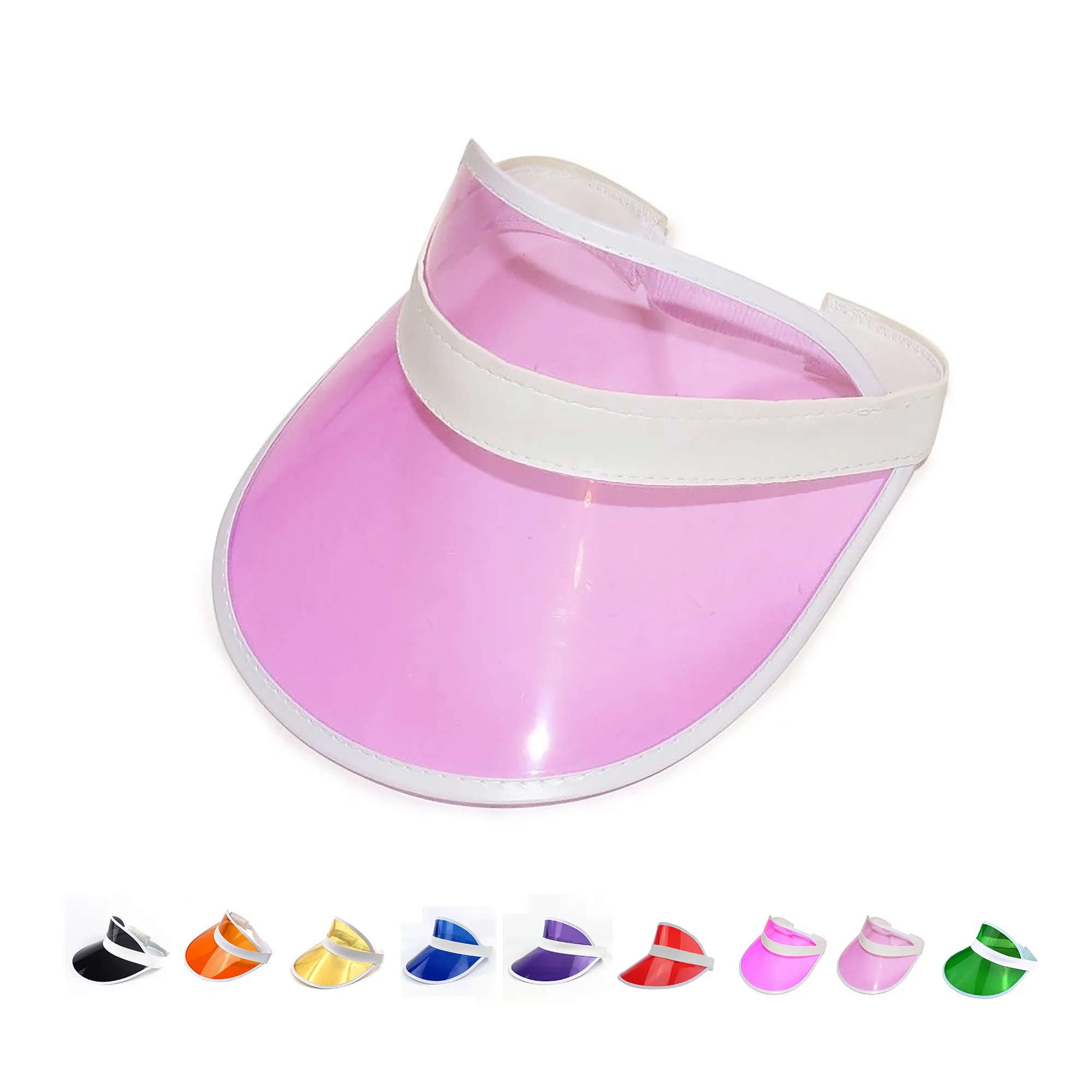 Clear PVC Sun Visor Hats 4
