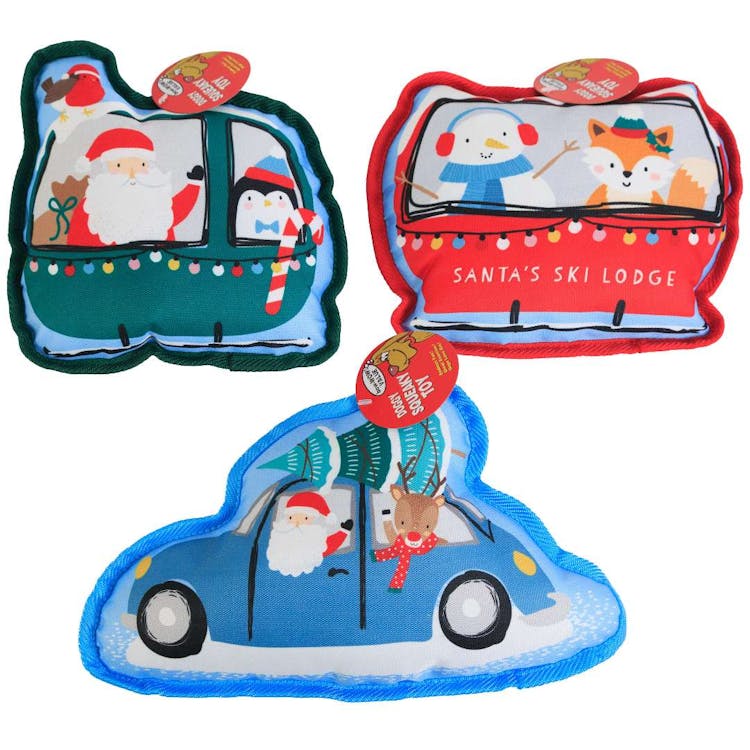 Christmas Plush Dog Toys - Assorted 3
