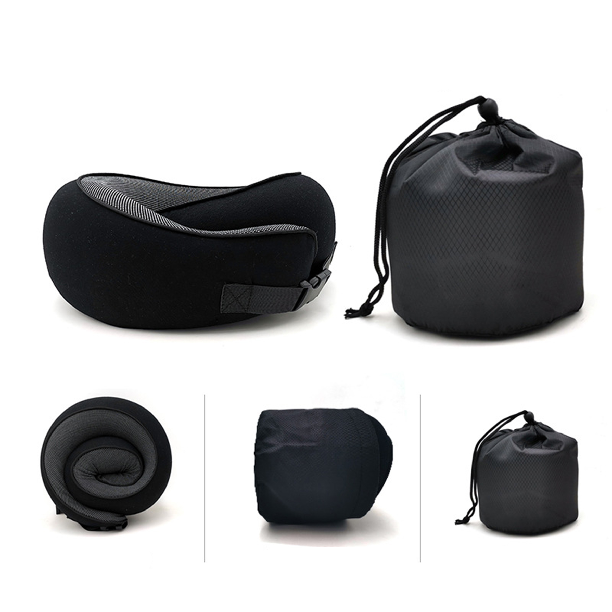 Portable Memory Foam Travel Pillow ?C Ergonomic Support 7