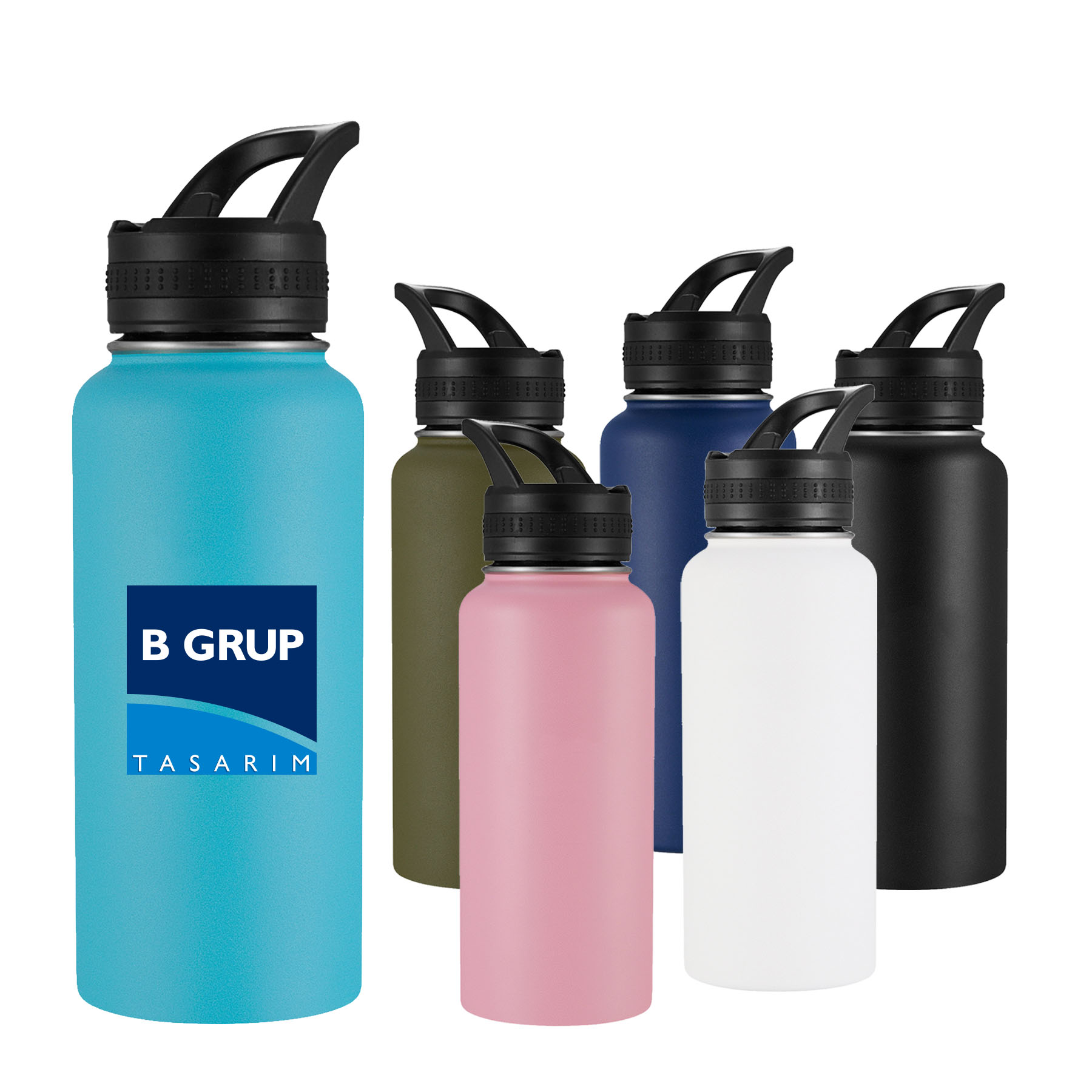 32 oz. American Style Large Mouth Bottle with Spout, custom water bottle with logo imprint 11