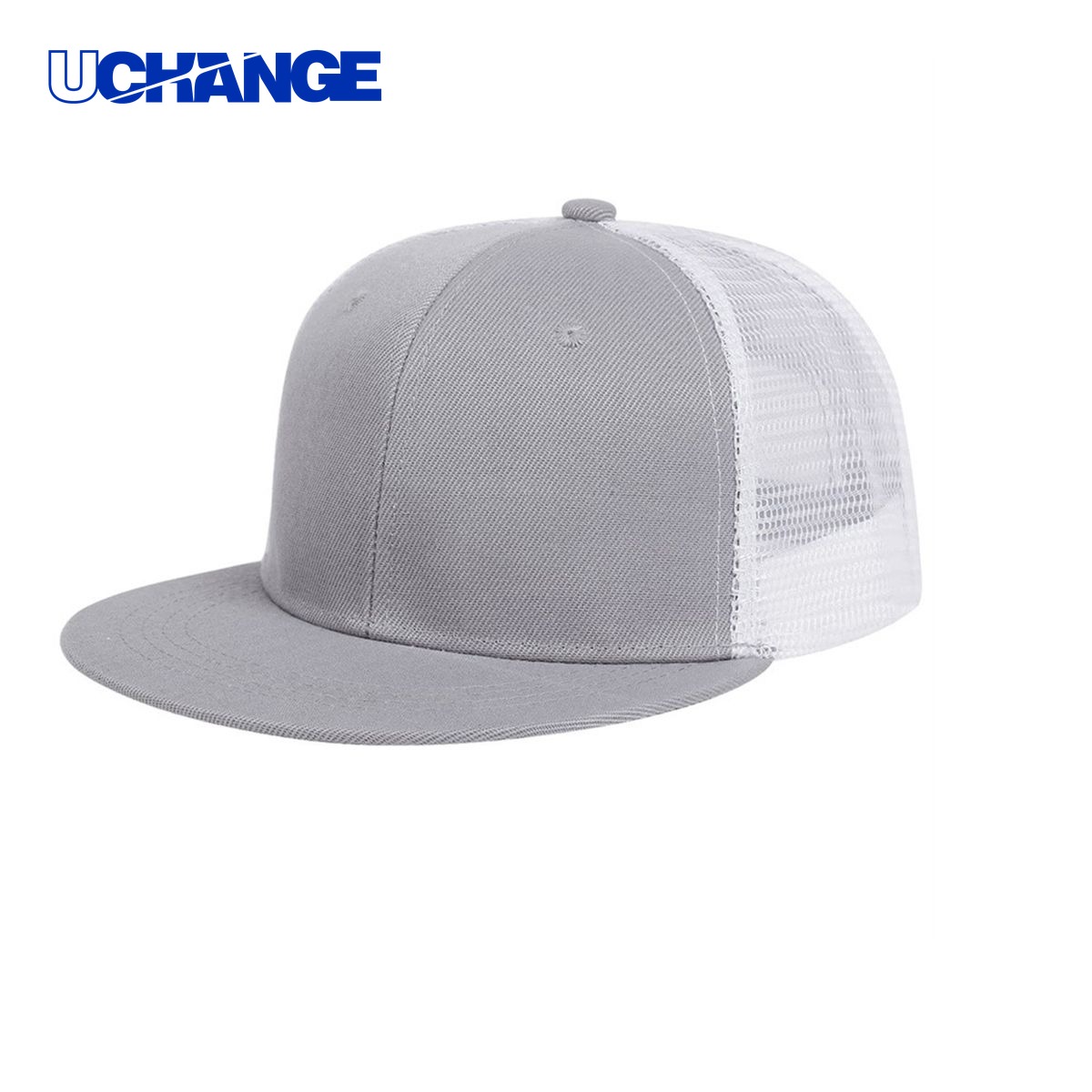 Six Panel Structured Trucker Cap Headwear with Mesh Back